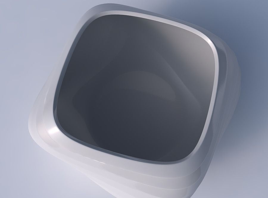 Bowl helix with horizontal inverted layers 3D print model_2