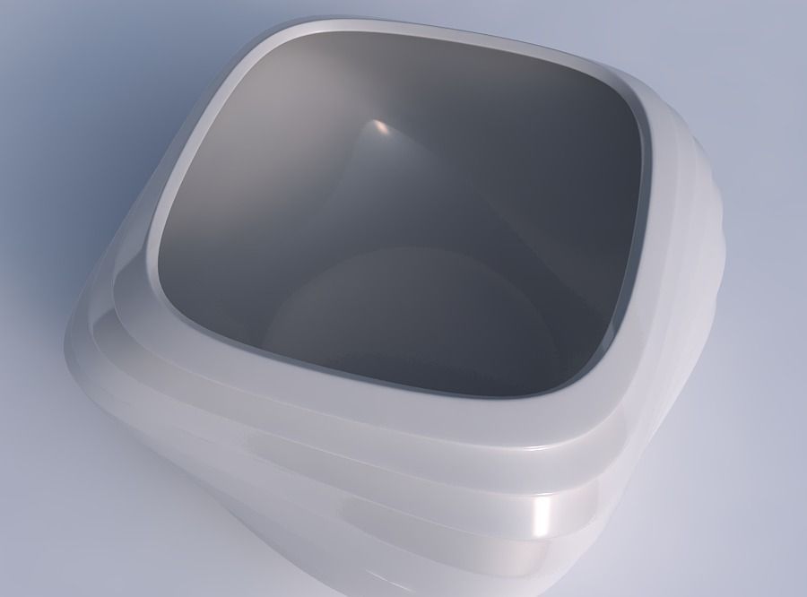 Bowl helix with horizontal inverted layers 3D print model_1