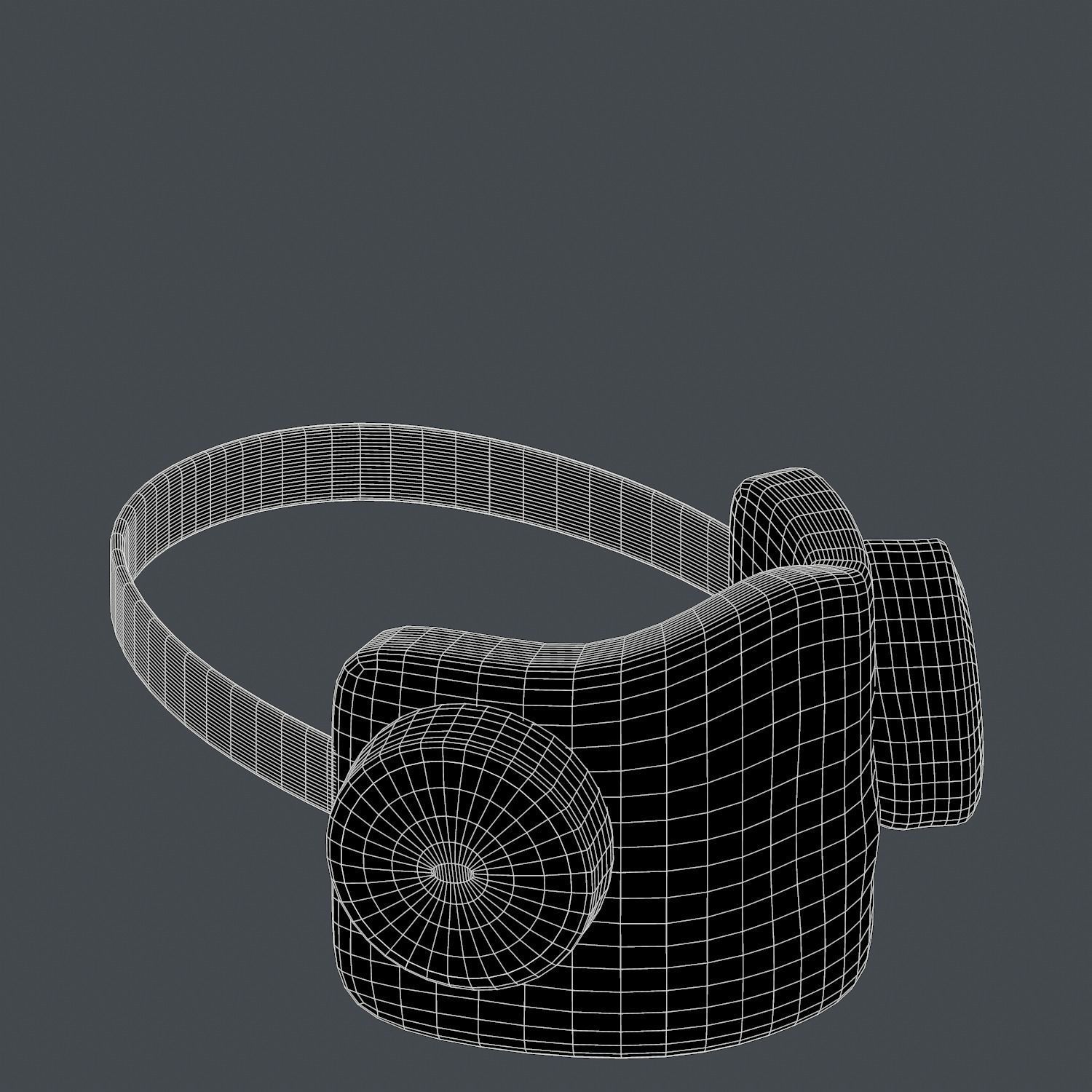 Gas mask helmet 3d model scifi Low-poly  Low-poly 3D model_8