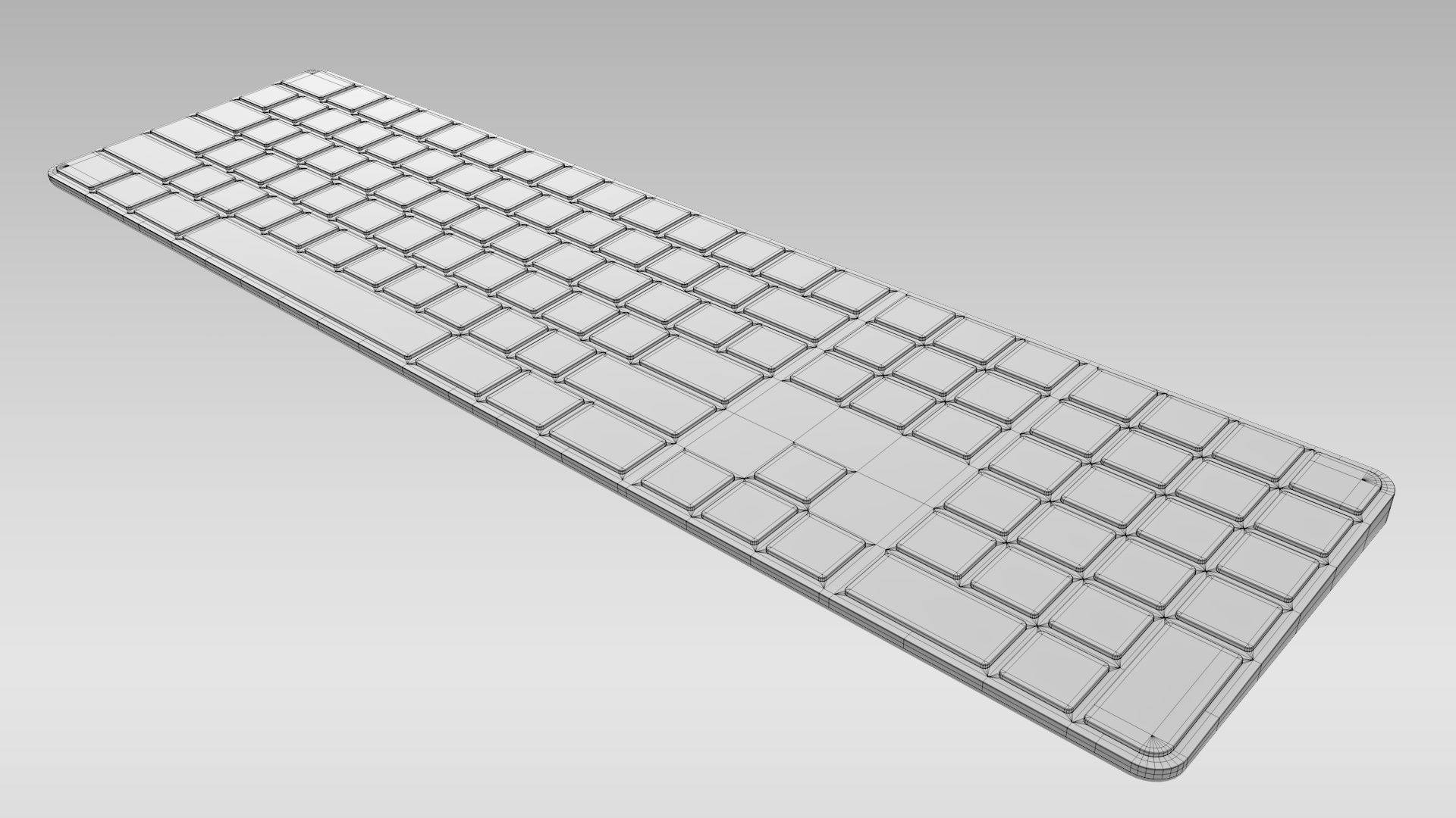 Magic Keyboard Low-poly 3D model_9