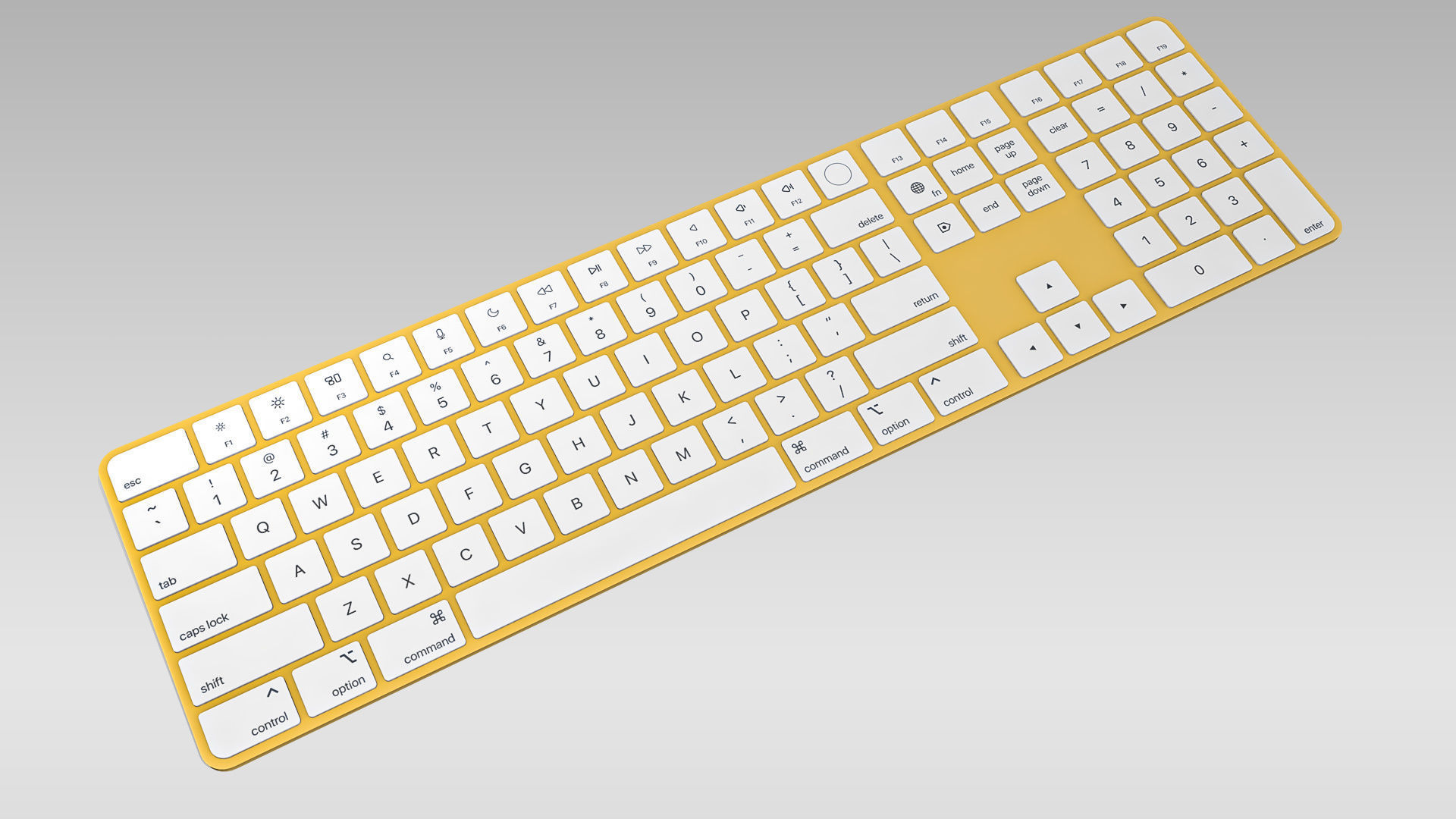 Magic Keyboard Low-poly 3D model_2