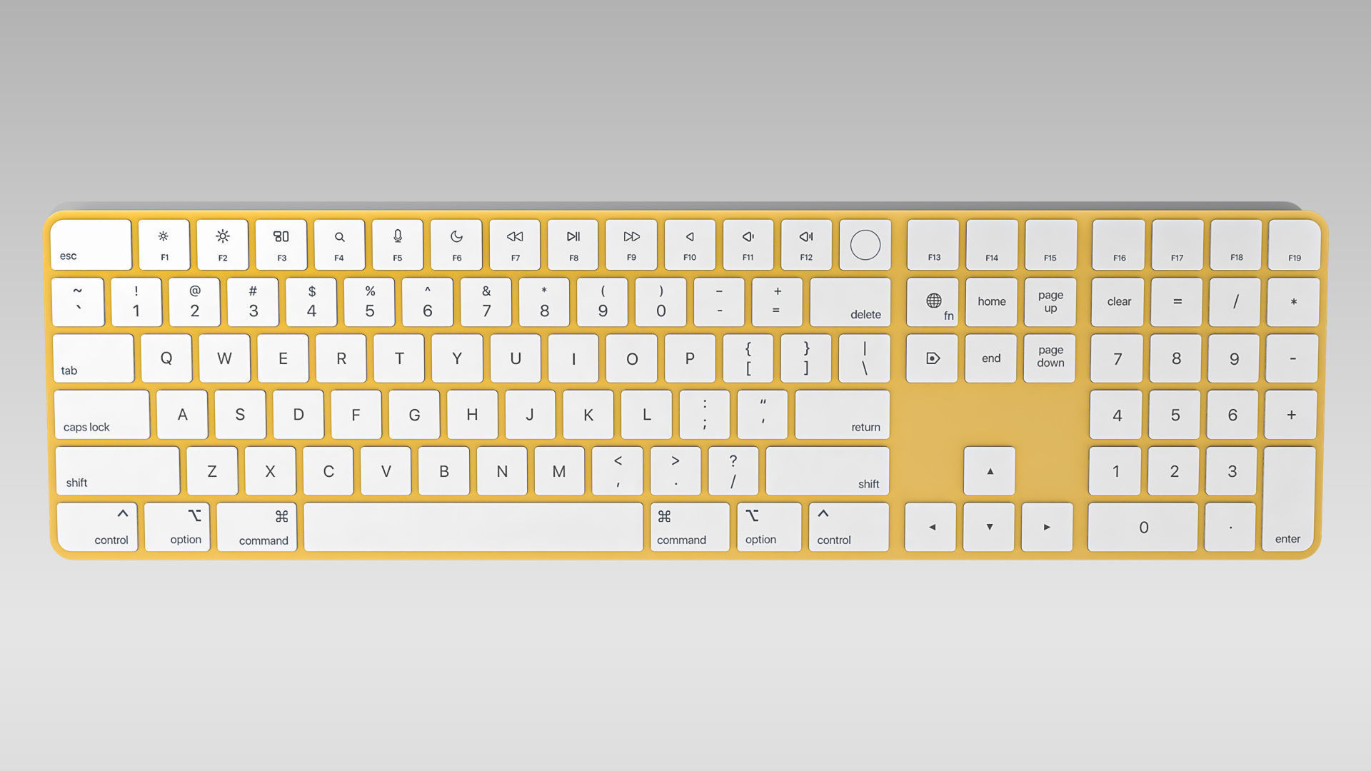 Magic Keyboard Low-poly 3D model_5