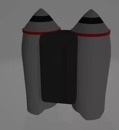 Jetpack two rockets Free low-poly 3D model
