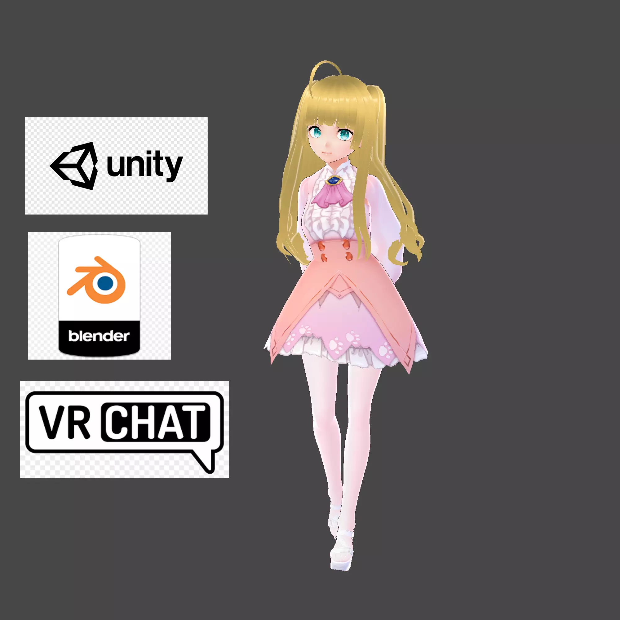 Princes Anime Character Low-poly 3D model