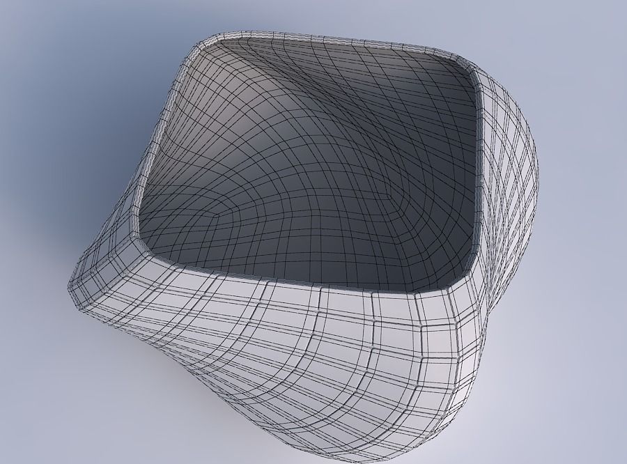 Bowl helix with grid plates 3D print model_6