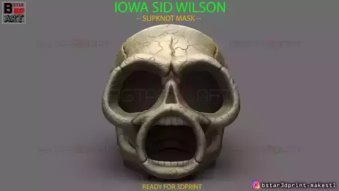 IOWA Sid Wilson Mask - SLIPKNOT Mask - Halloween cosplay 3D print model