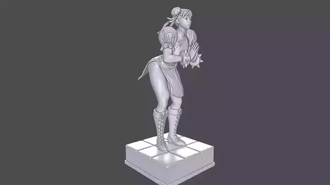Chun-li female statue