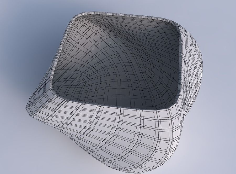 Bowl helix with distorted grid plates 3D print model_6