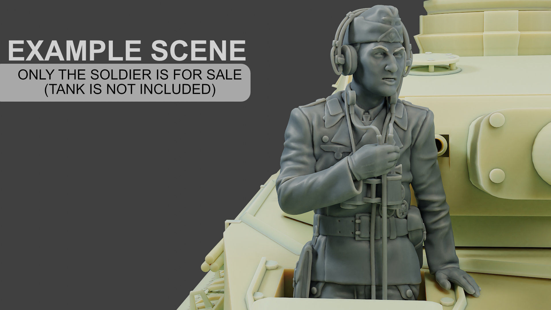 German Tank Crew unit ww2 Radio GTC1 3D print model_1