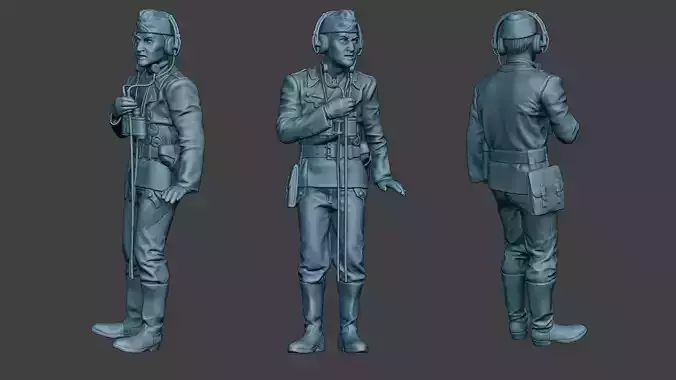 German Tank Crew unit ww2 Radio GTC1 3D print model