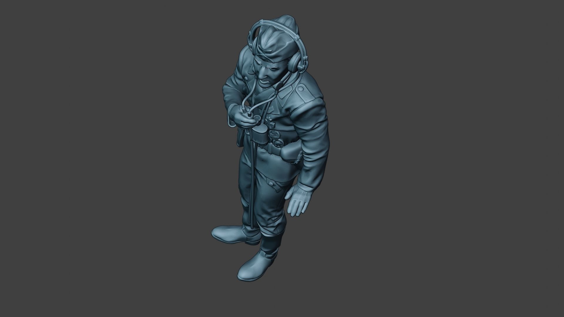 German Tank Crew unit ww2 Radio GTC1 3D print model_15