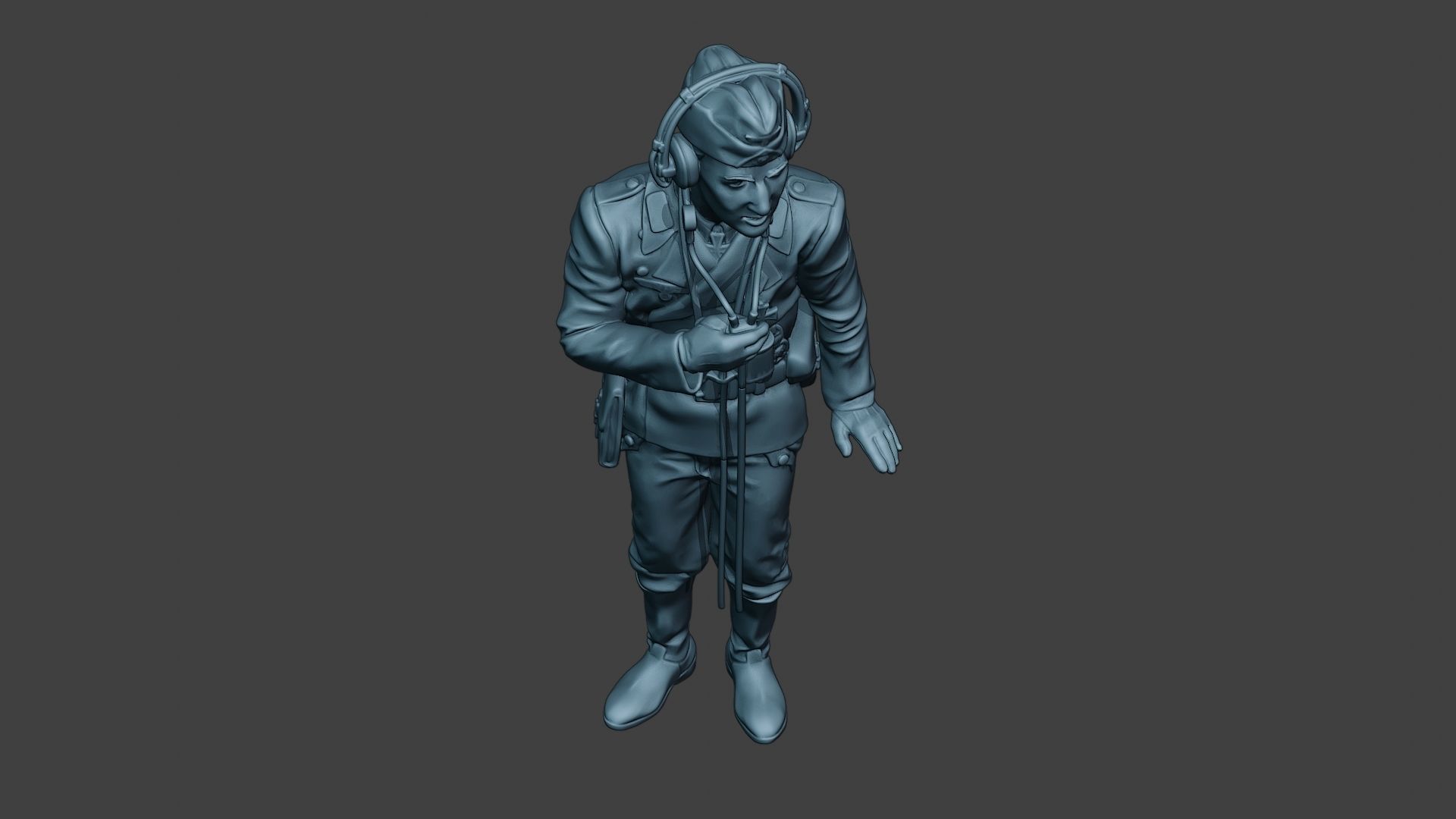 German Tank Crew unit ww2 Radio GTC1 3D print model_14