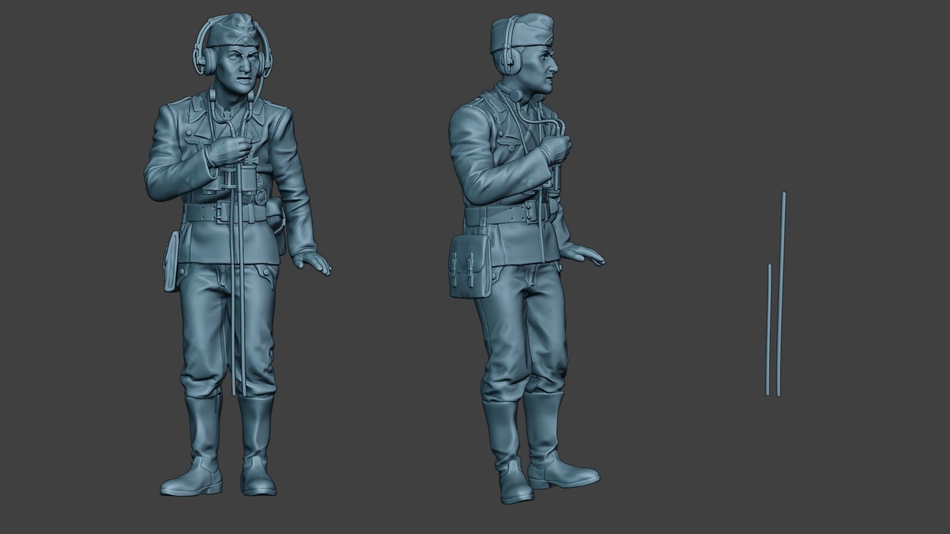 German Tank Crew unit ww2 Radio GTC1 3D print model_2