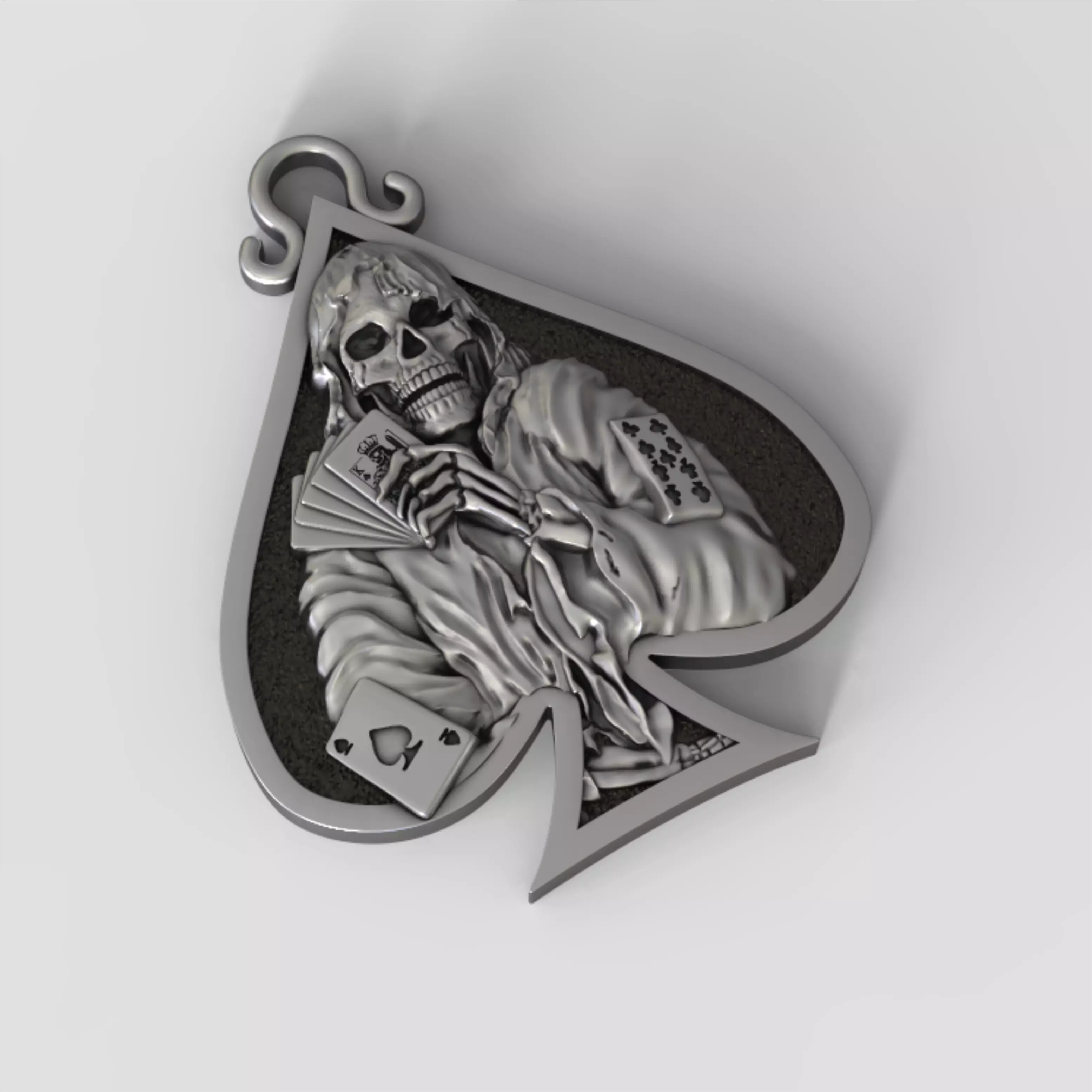 Spade Pendant 3D print model_0