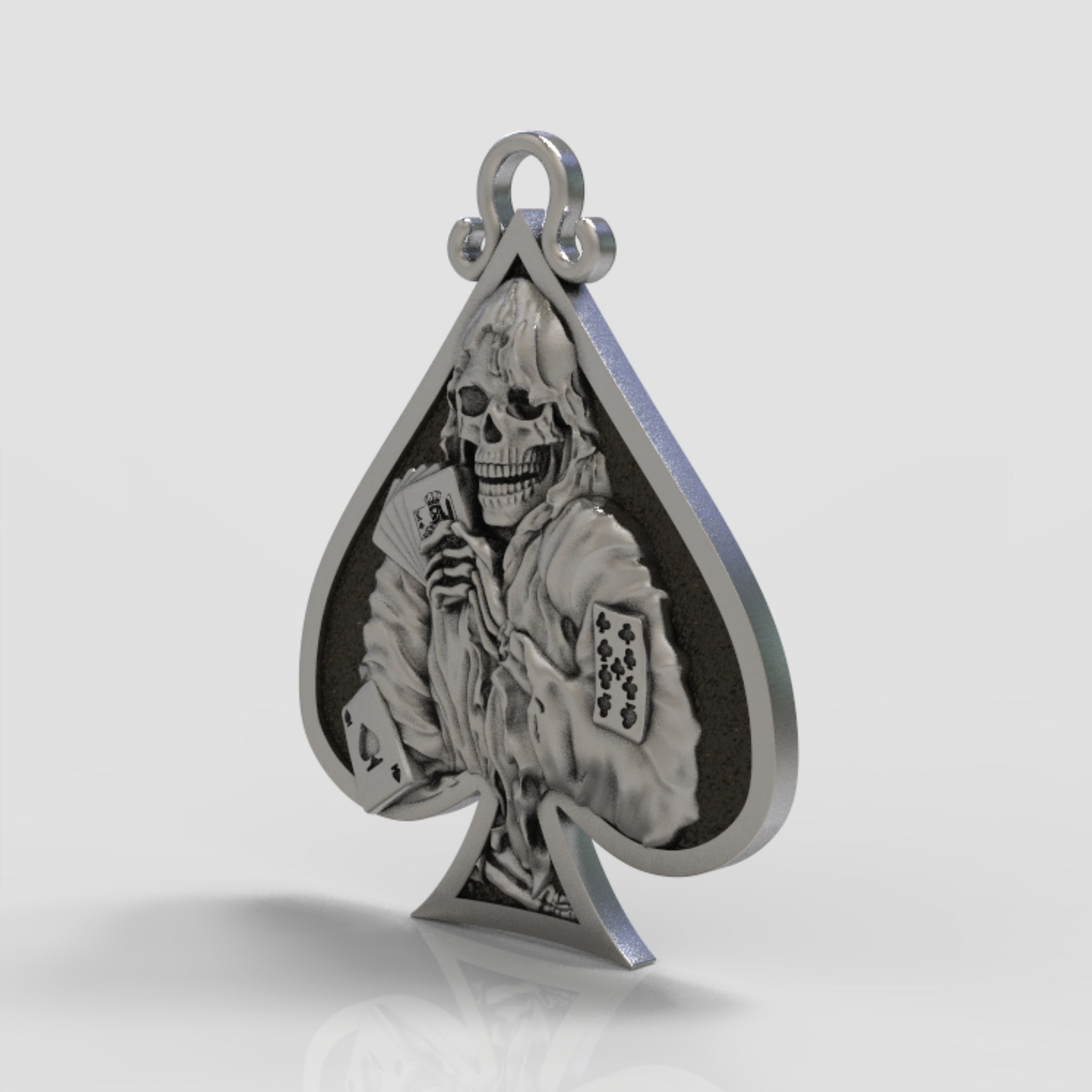 Spade Pendant 3D print model_1