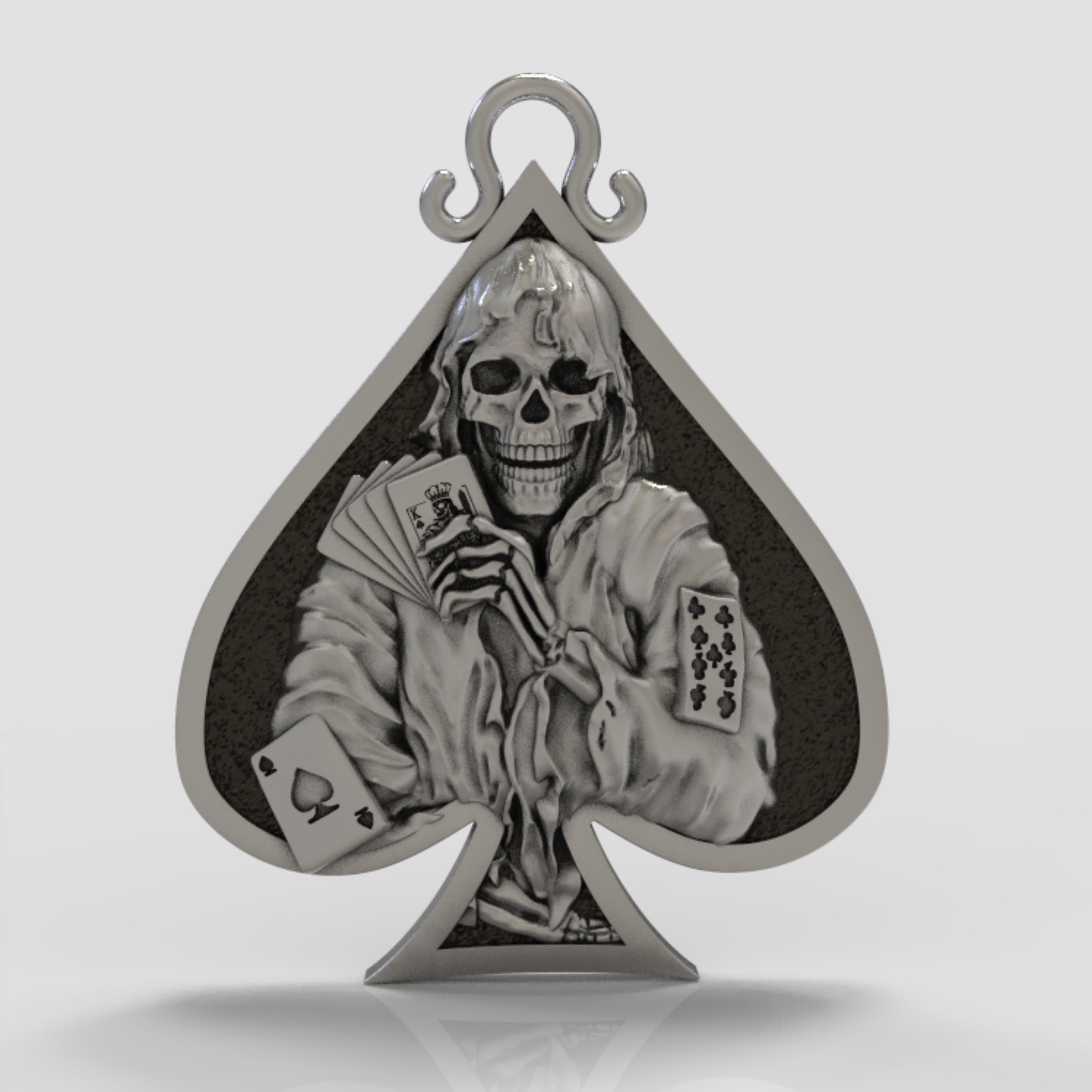 Spade Pendant 3D print model_2