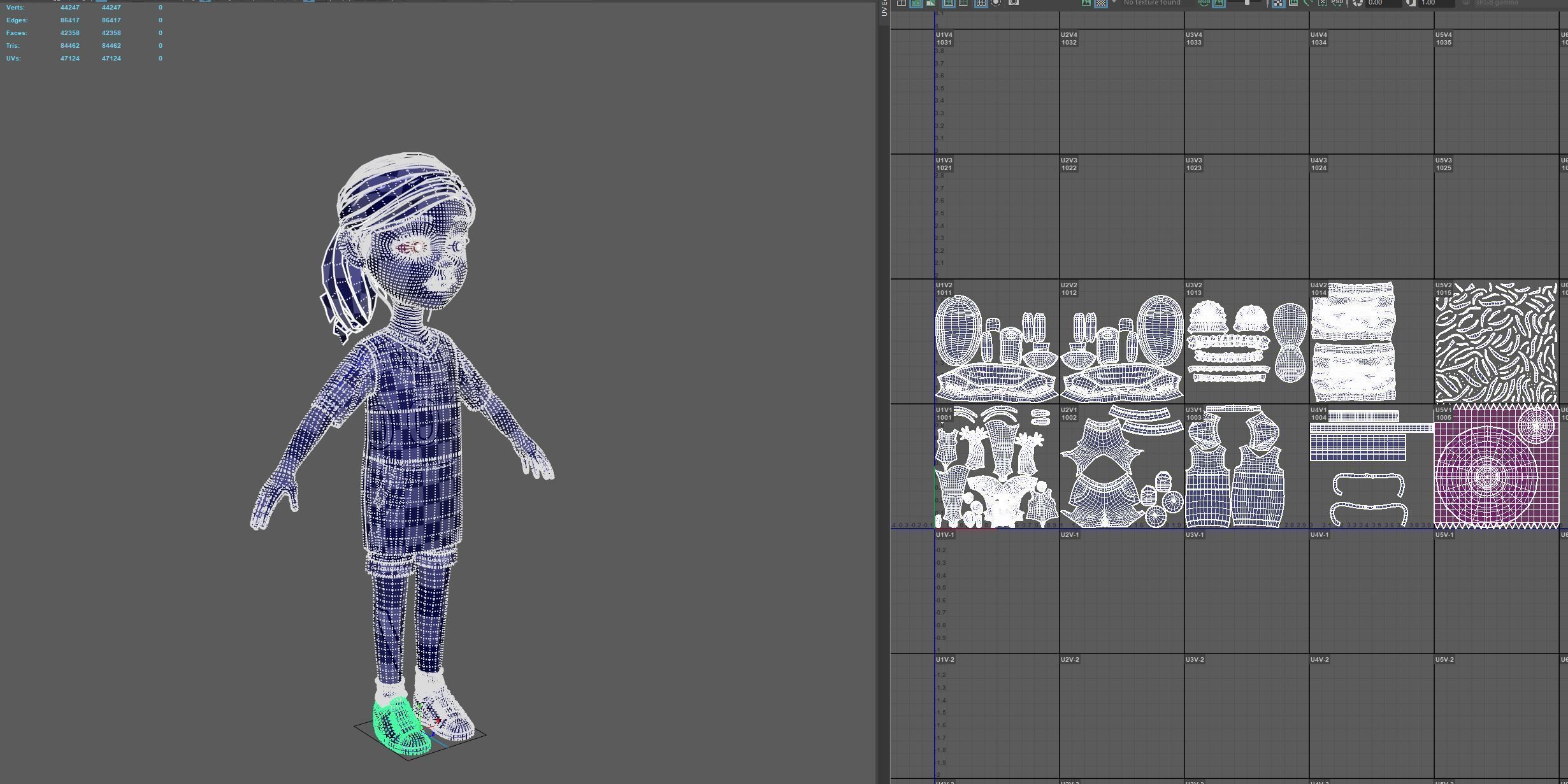 Cartoon Fangirl 3D model_15
