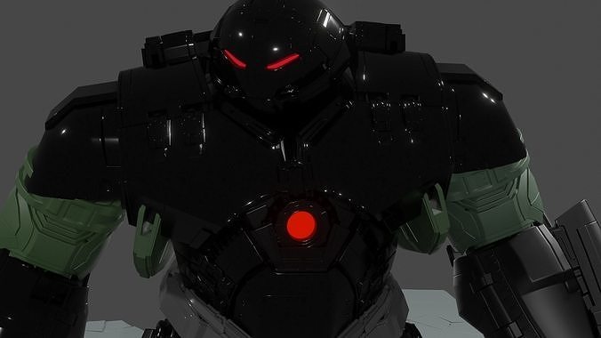 ironman rigged  fbx obj blend Low-poly 3D model