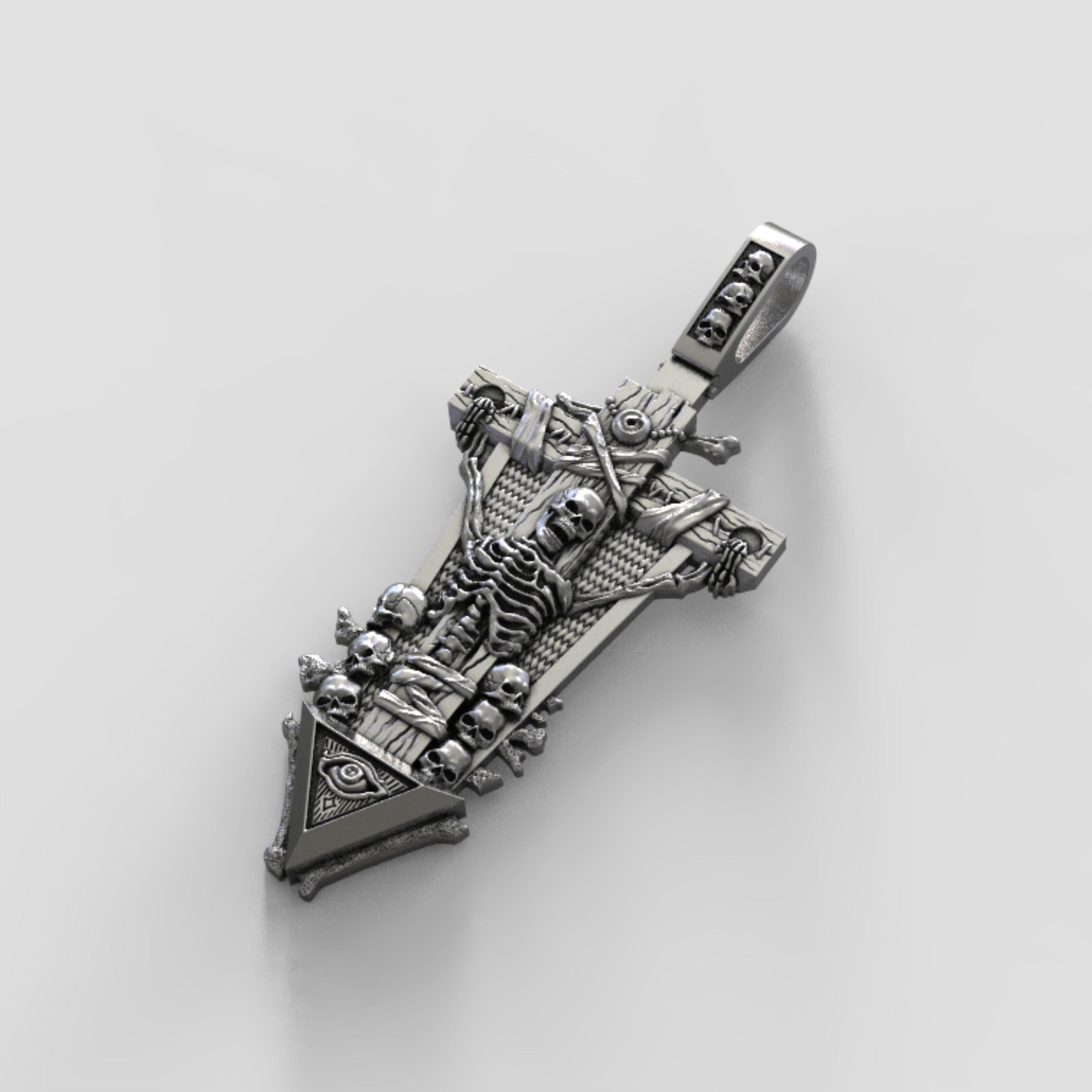 CUSTOM SKULL DARK PENDANTS 3D print model_2