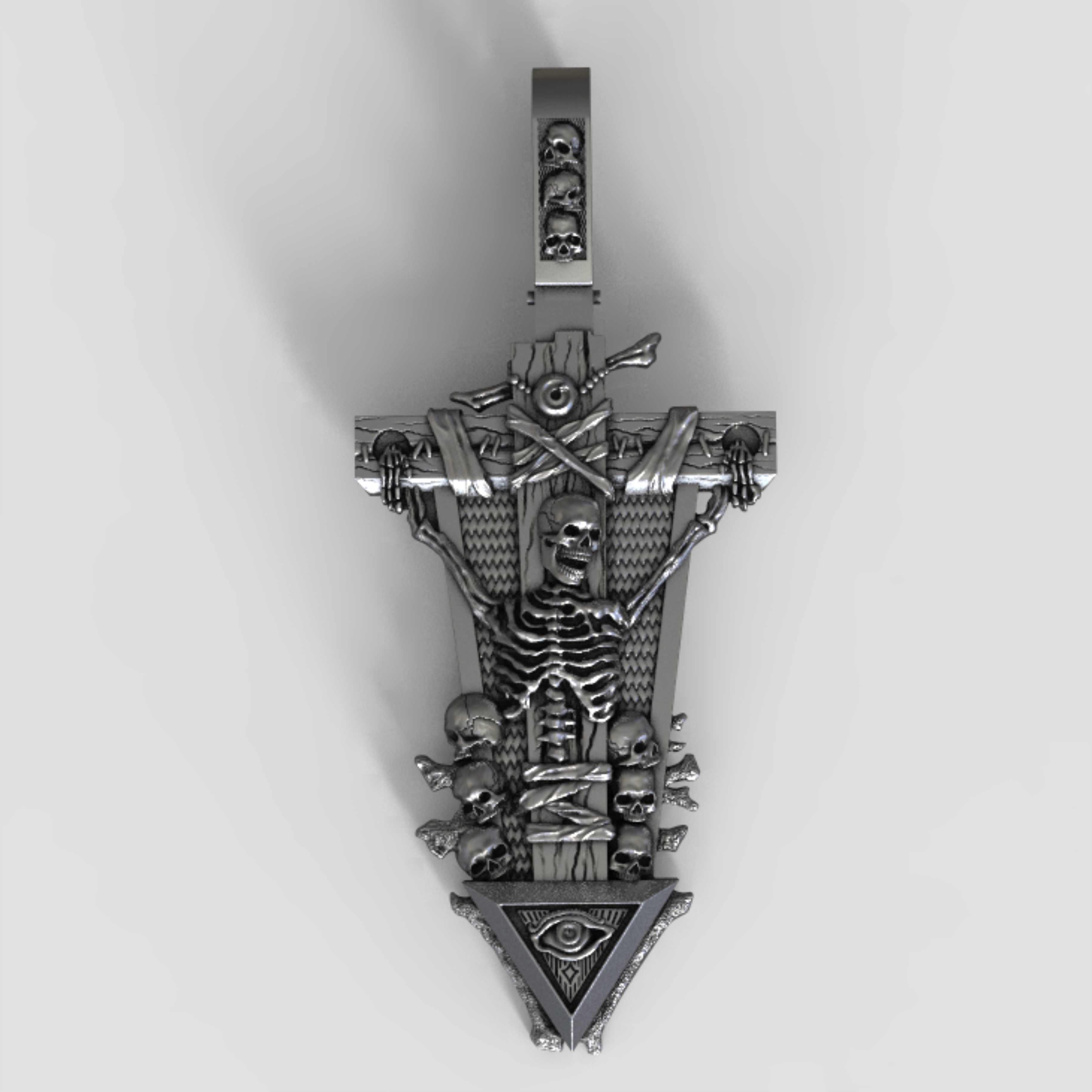 CUSTOM SKULL DARK PENDANTS 3D print model_1