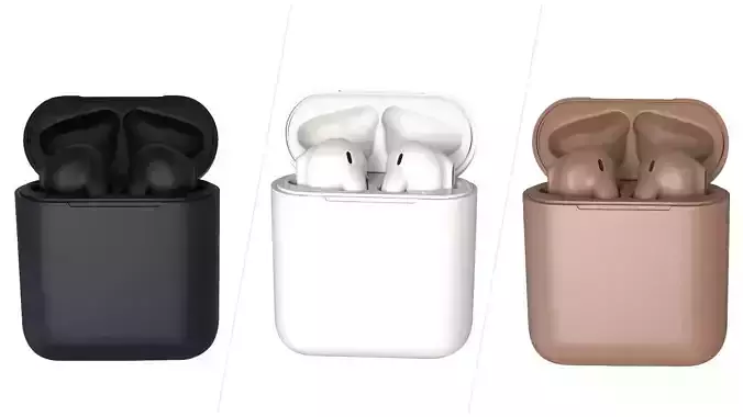 Airpod realistic 3d model apple airpods