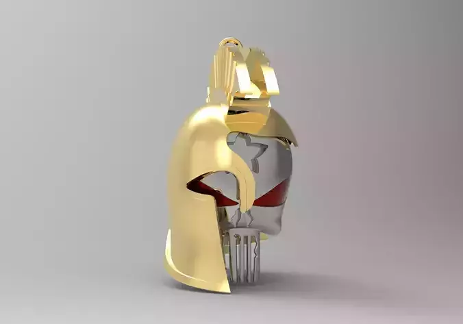 Spartan Helmet Punisher Skull 3D model