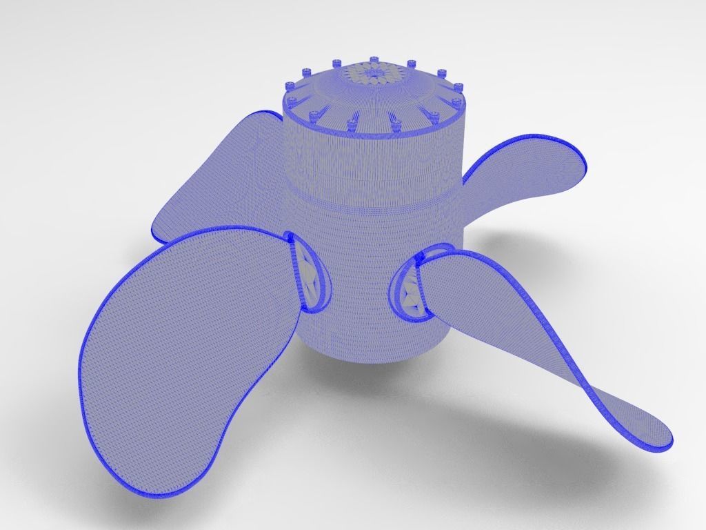 Propeller - Radiating Blades 3D model_8