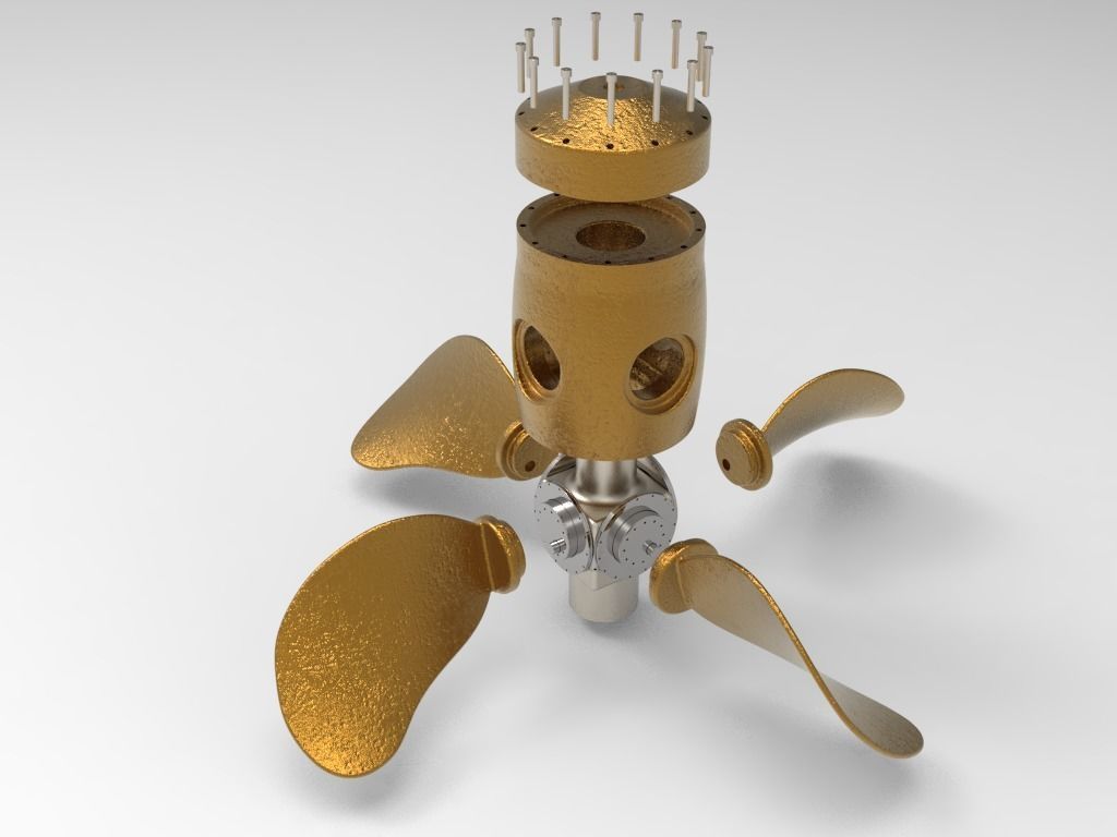 Propeller - Radiating Blades 3D model_4