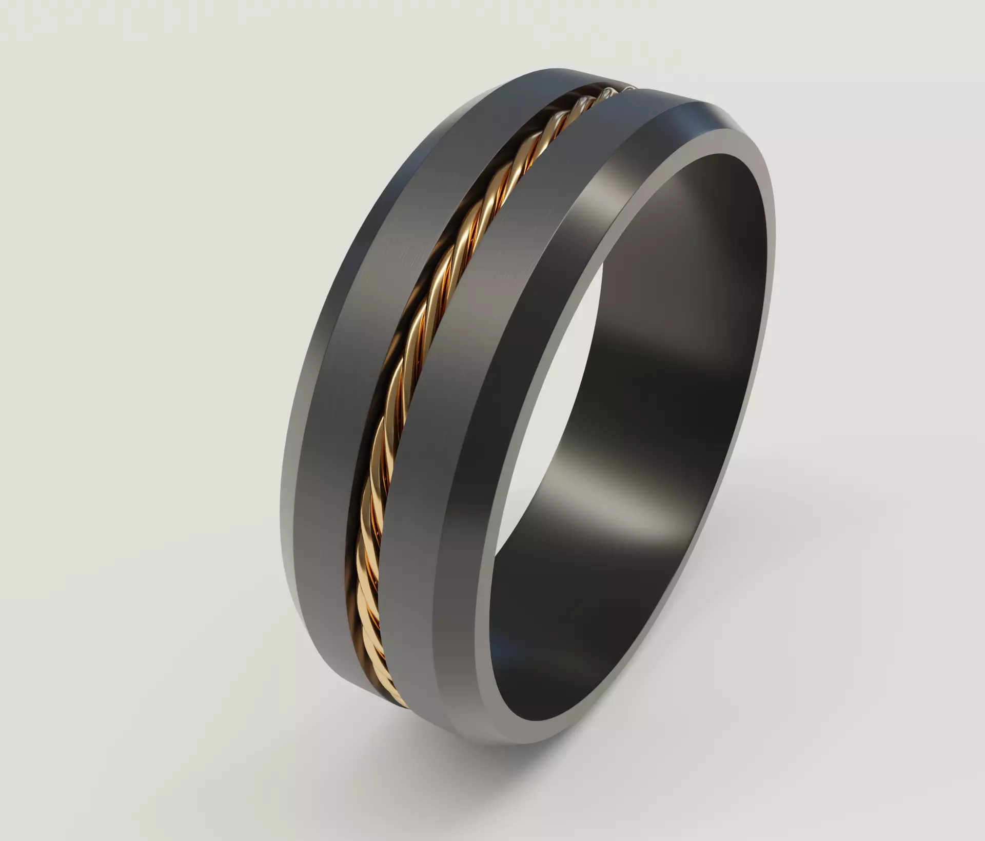 Cuban Chain Ring light 2 ver 3D print model_0