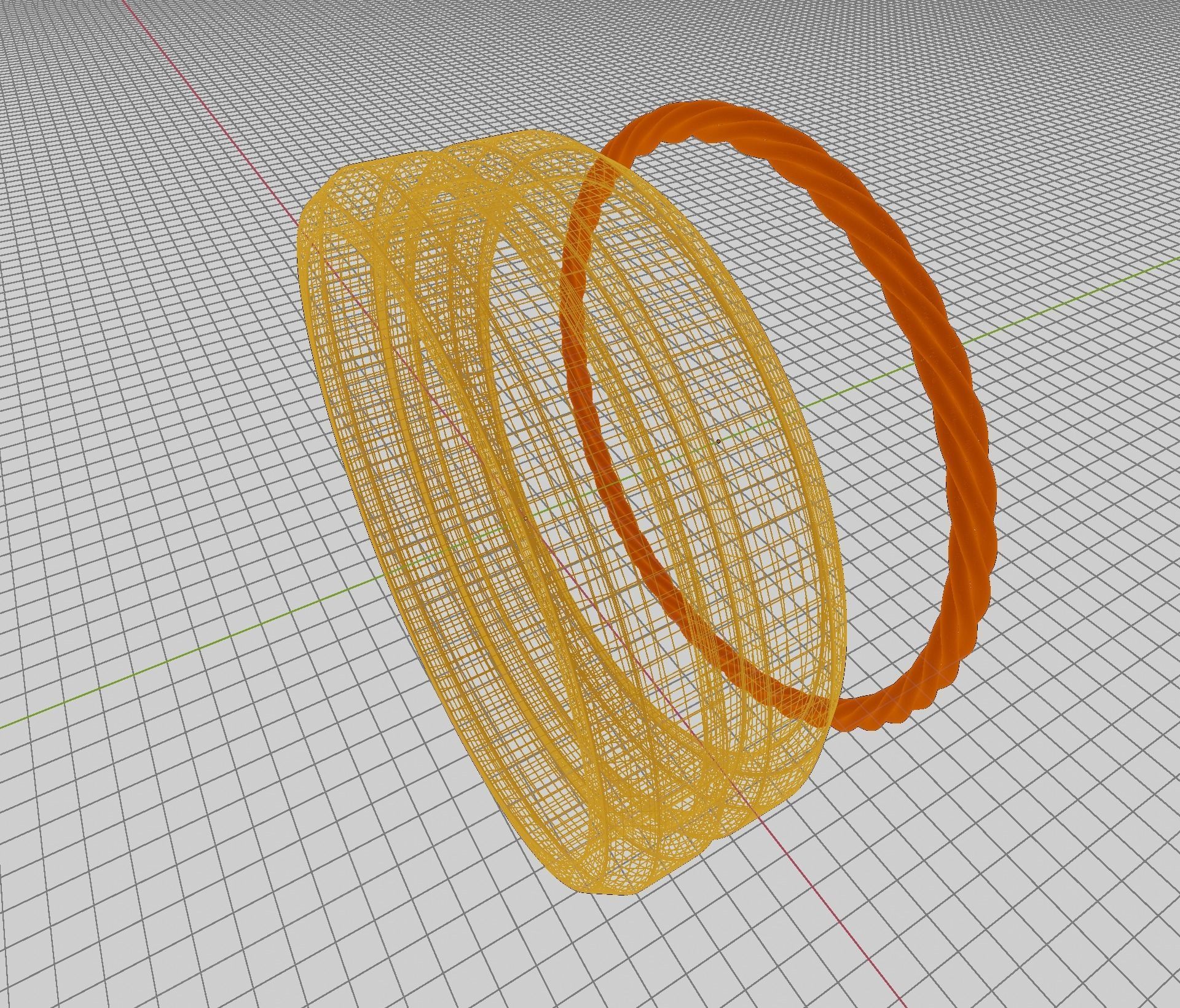 Cuban Chain Ring light 2 ver 3D print model_7