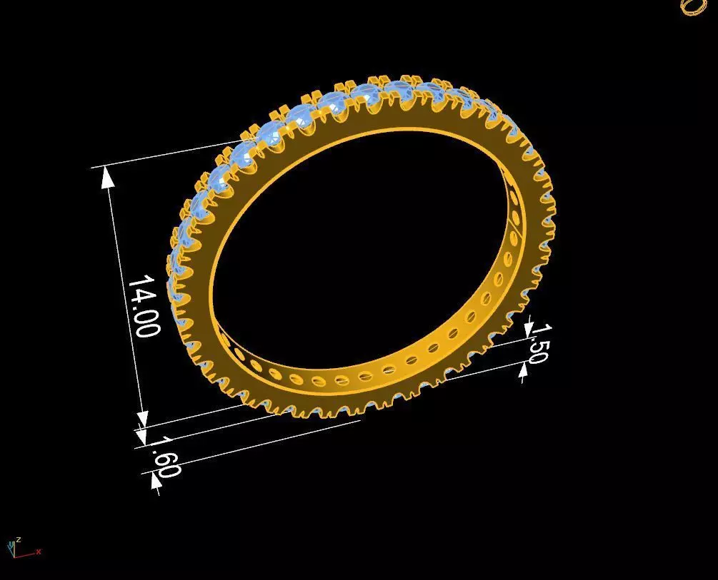 jewellery Diamond-ring 002 Free 3D print model