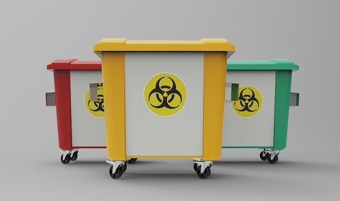 Industrial Garbage Dustbin 3D model