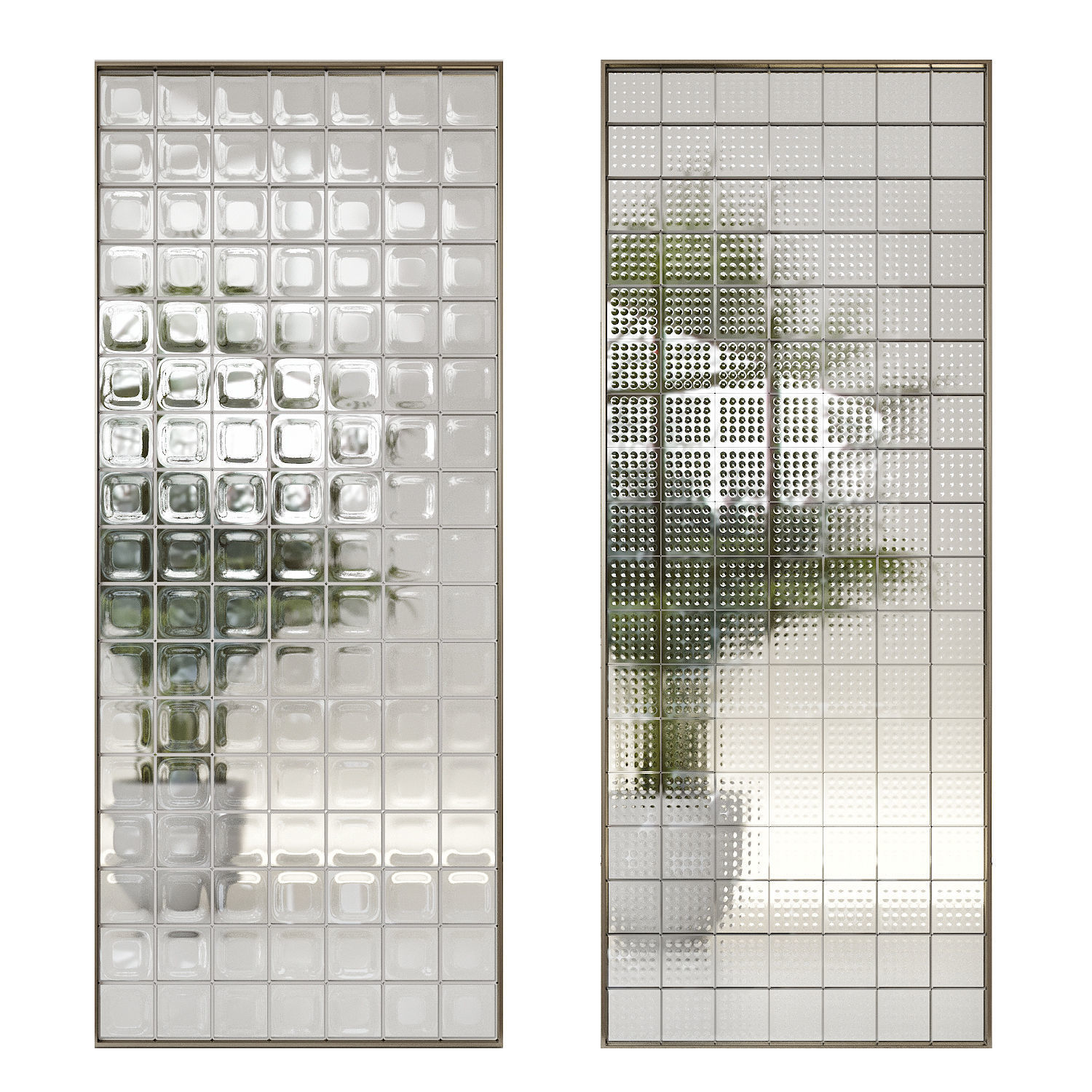 Glass block partition 3 3D model_1