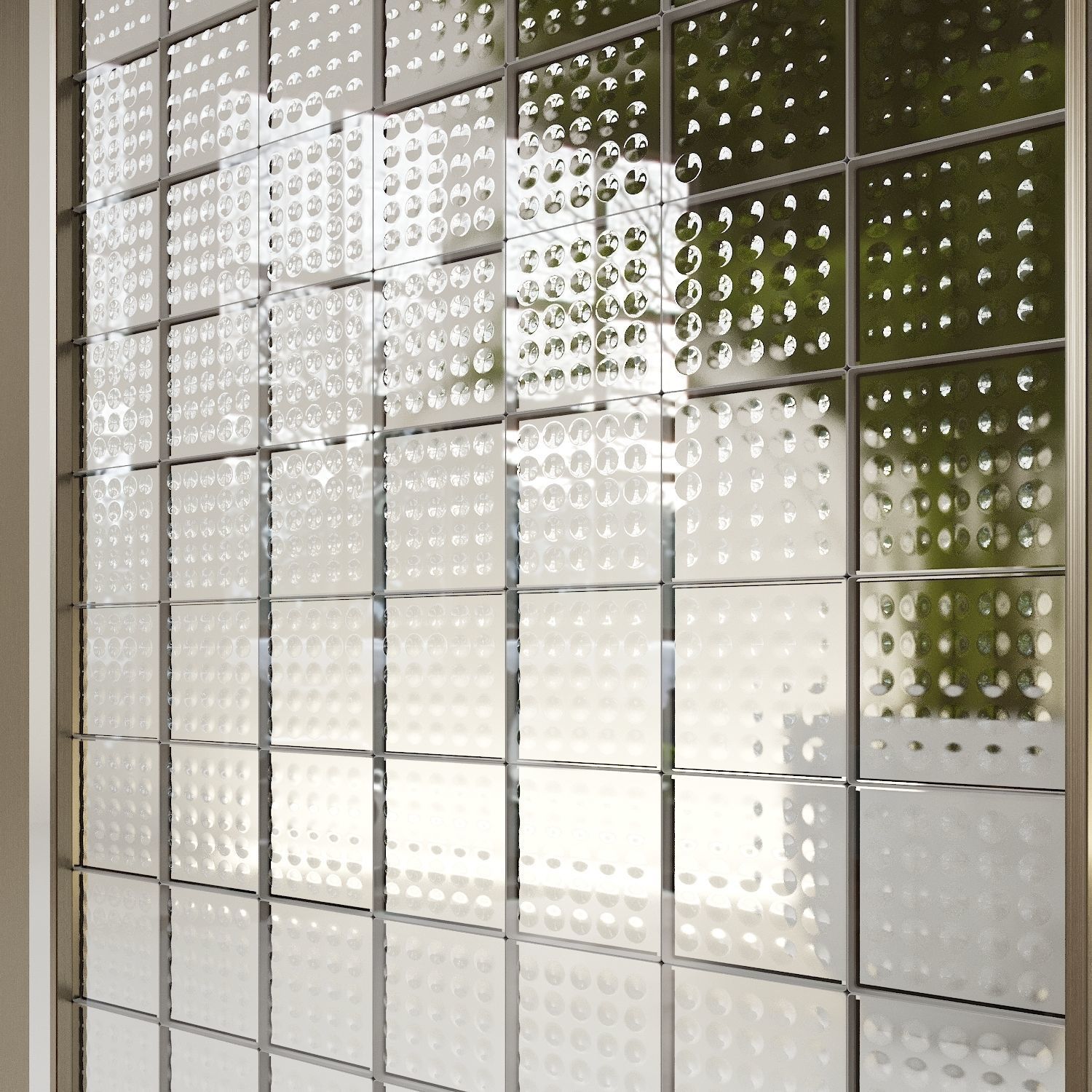 Glass block partition 3 3D model_3