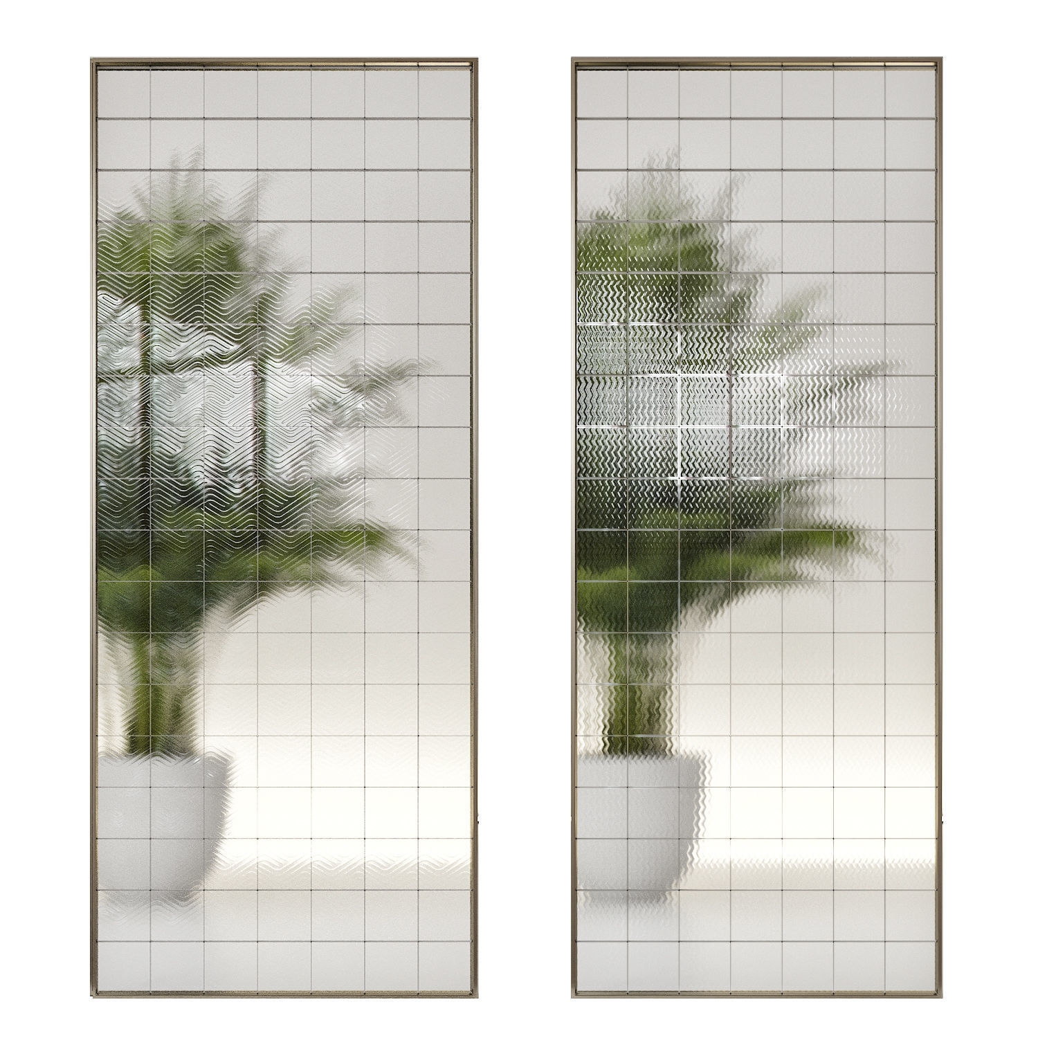 Glass block partition 3 3D model_2