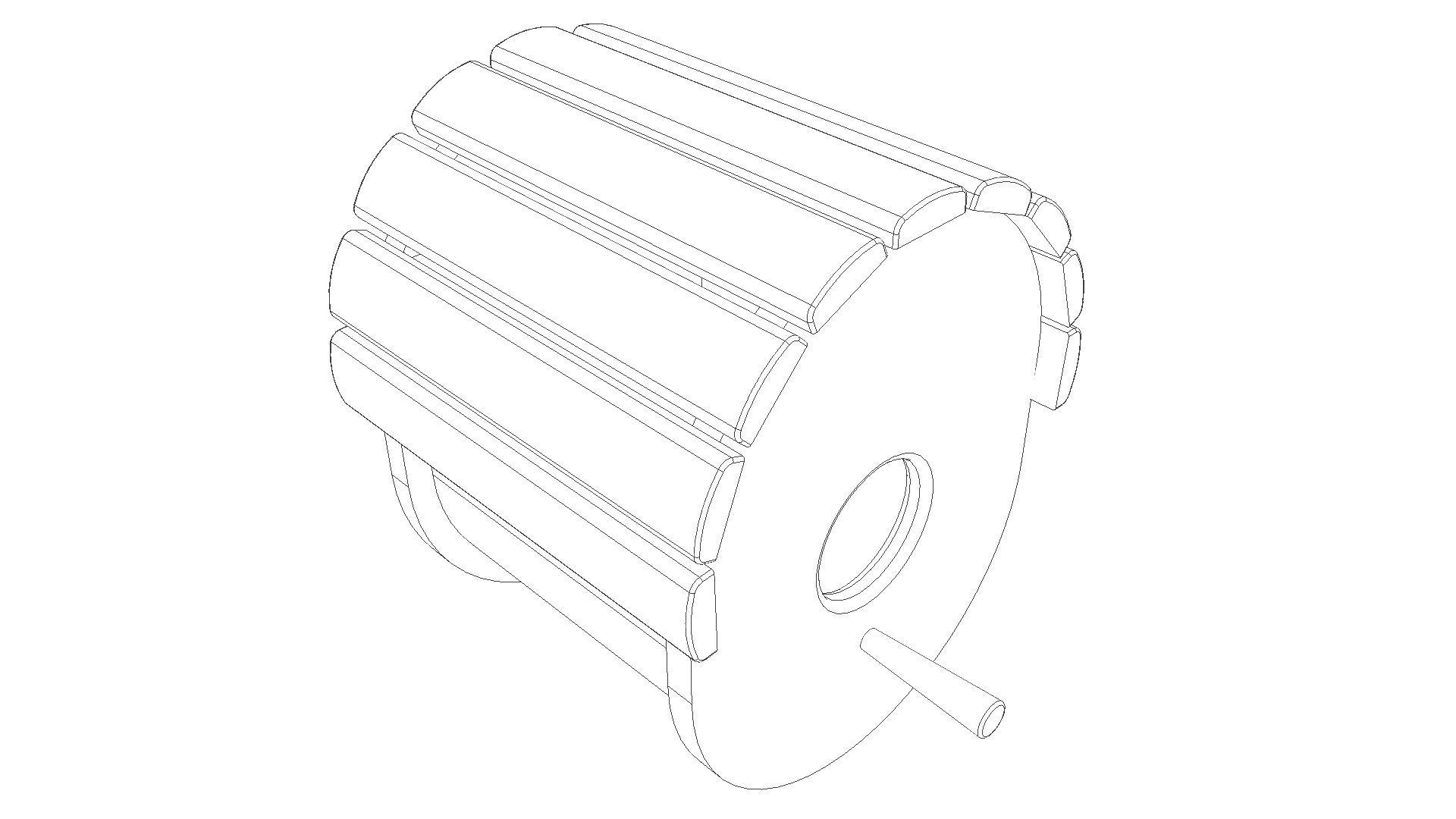 Wooden birdhouse 3 3D model_5