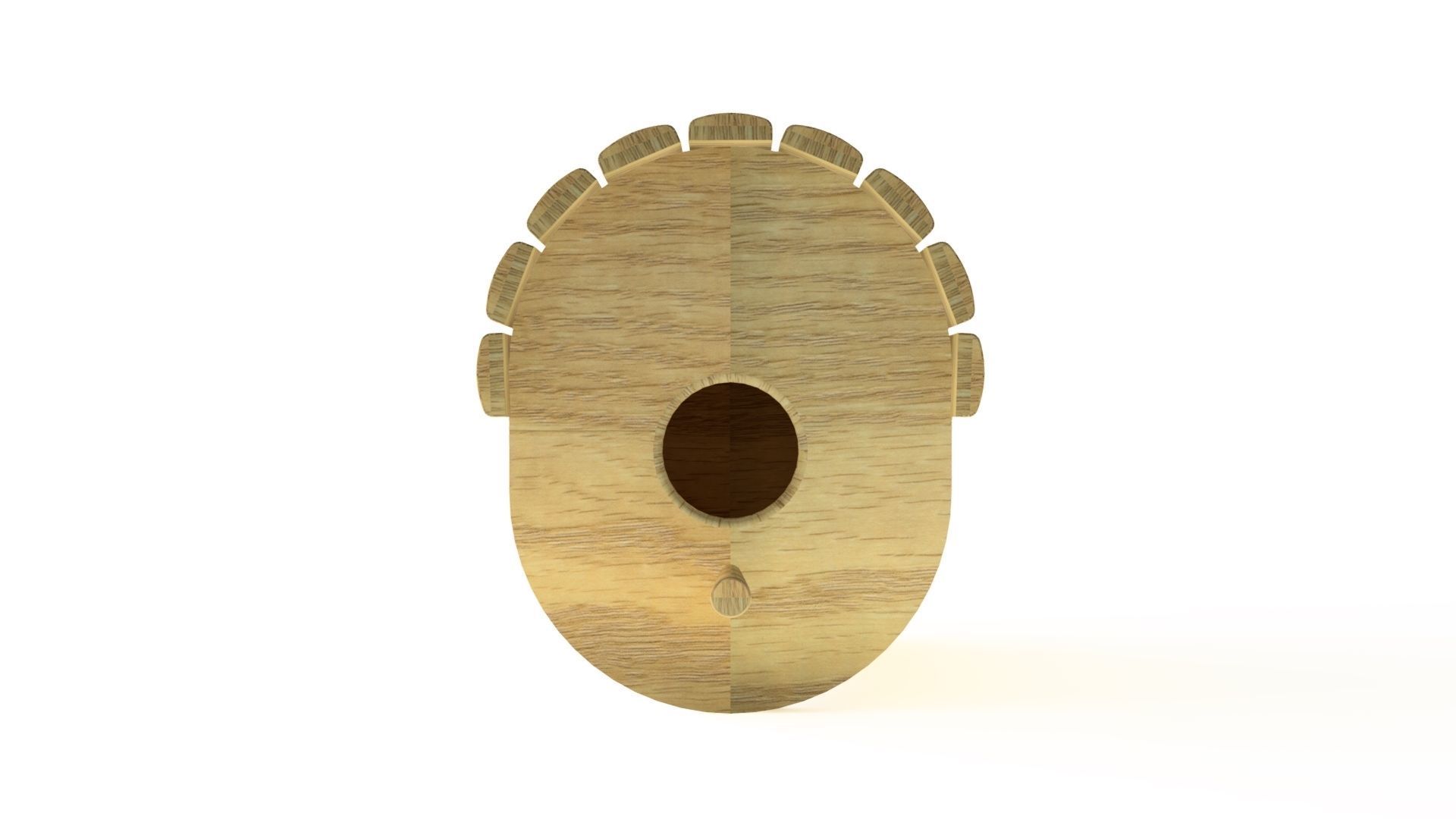 Wooden birdhouse 3 3D model_2