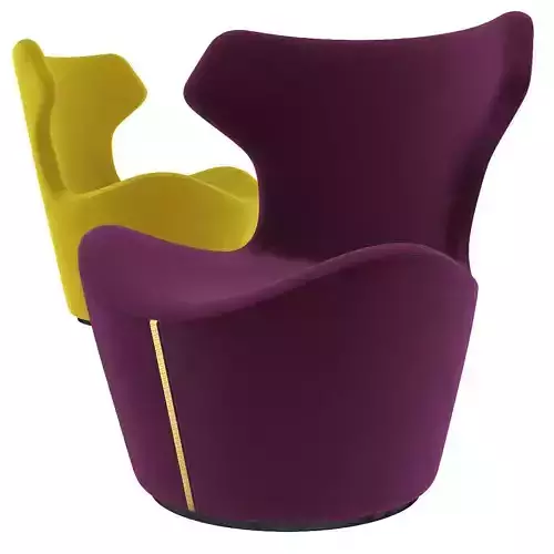 B B ITALIA 3d model person swivel chair