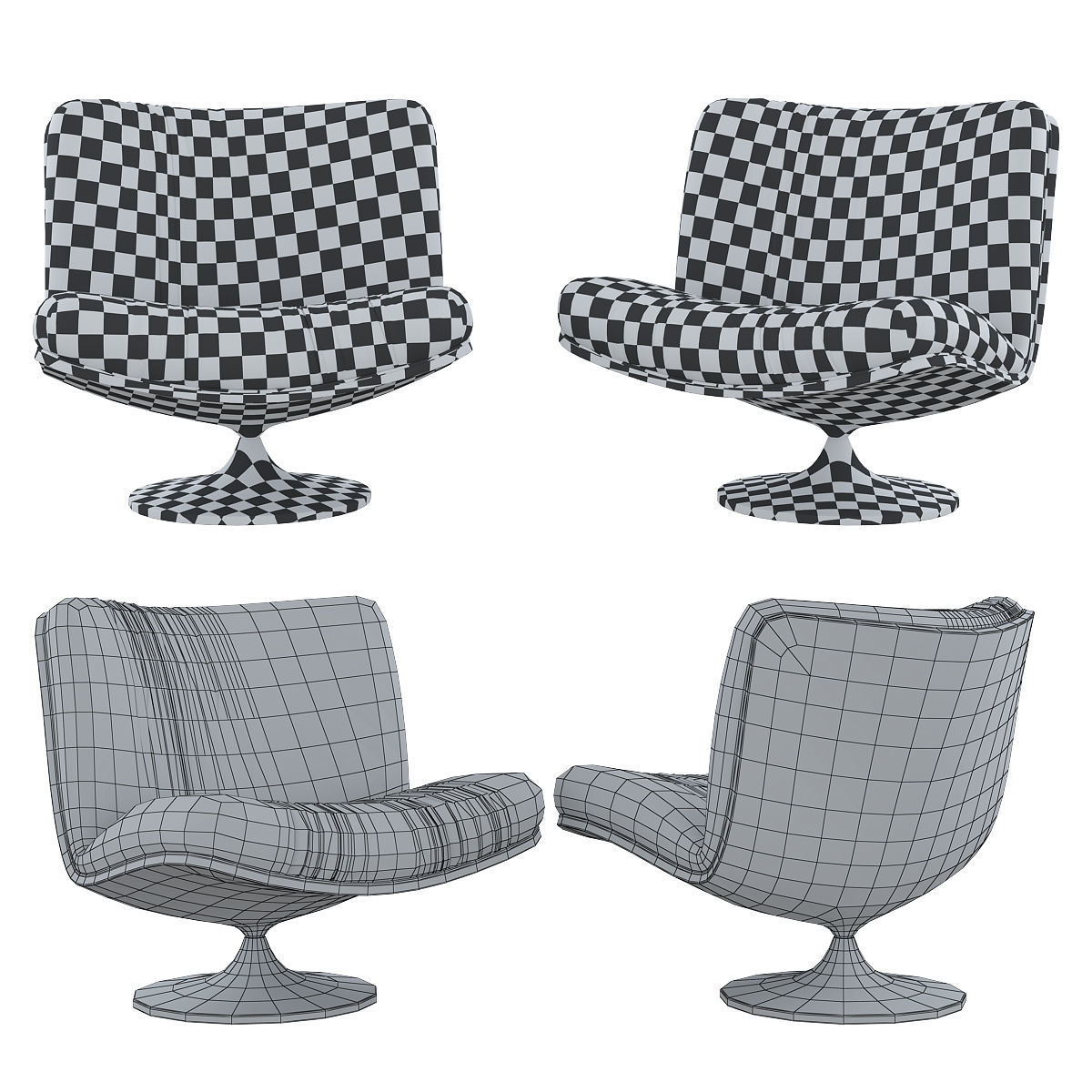 Baxter Marilyn 3d model Low-poly 3D model_5