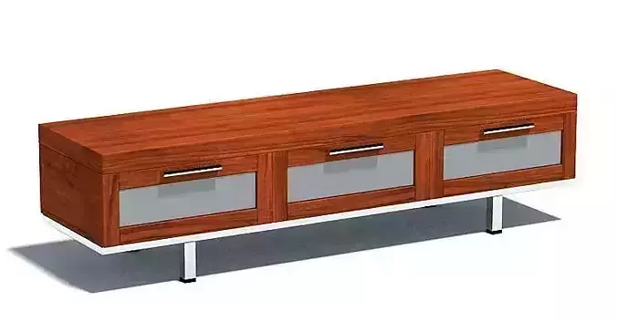 Wood Storage Office Table 3D model