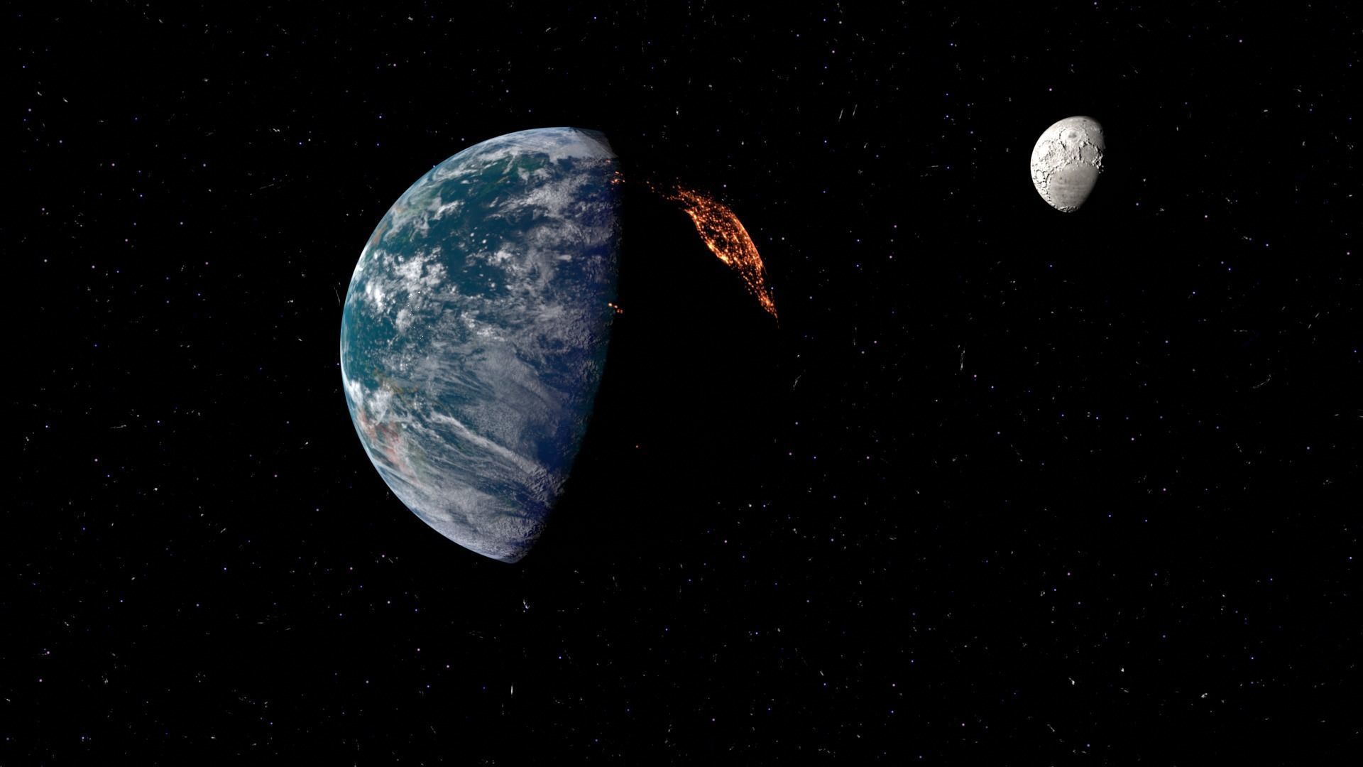 Realistic 3D animation of planet earth Low-poly 3D model_0