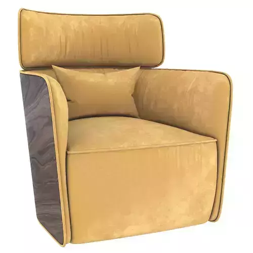Flou 3d model swivel chair velvet