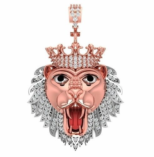 Lion cap pendant 3D print model