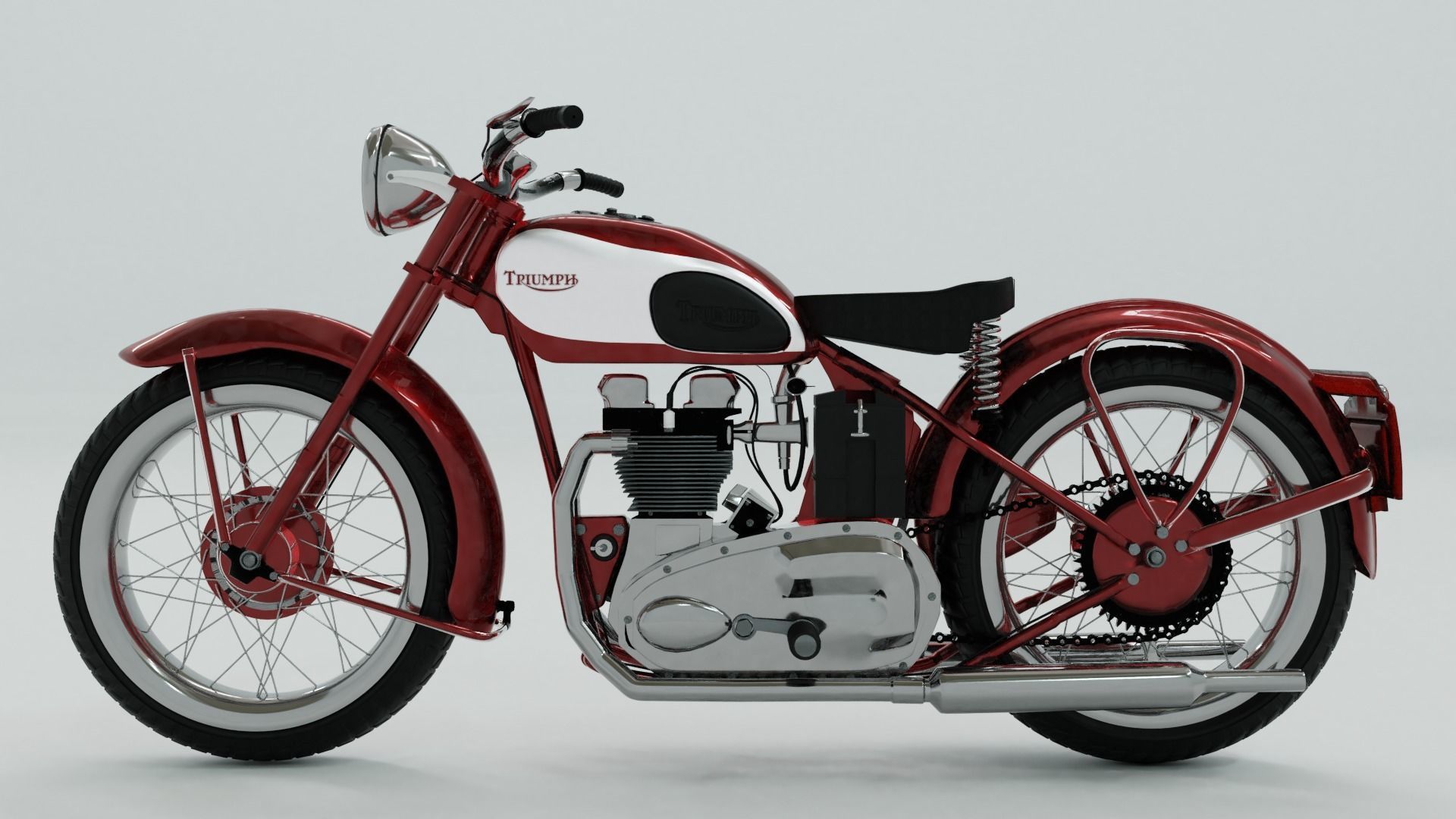 1948 Triumph Speed Twin 3D model_5