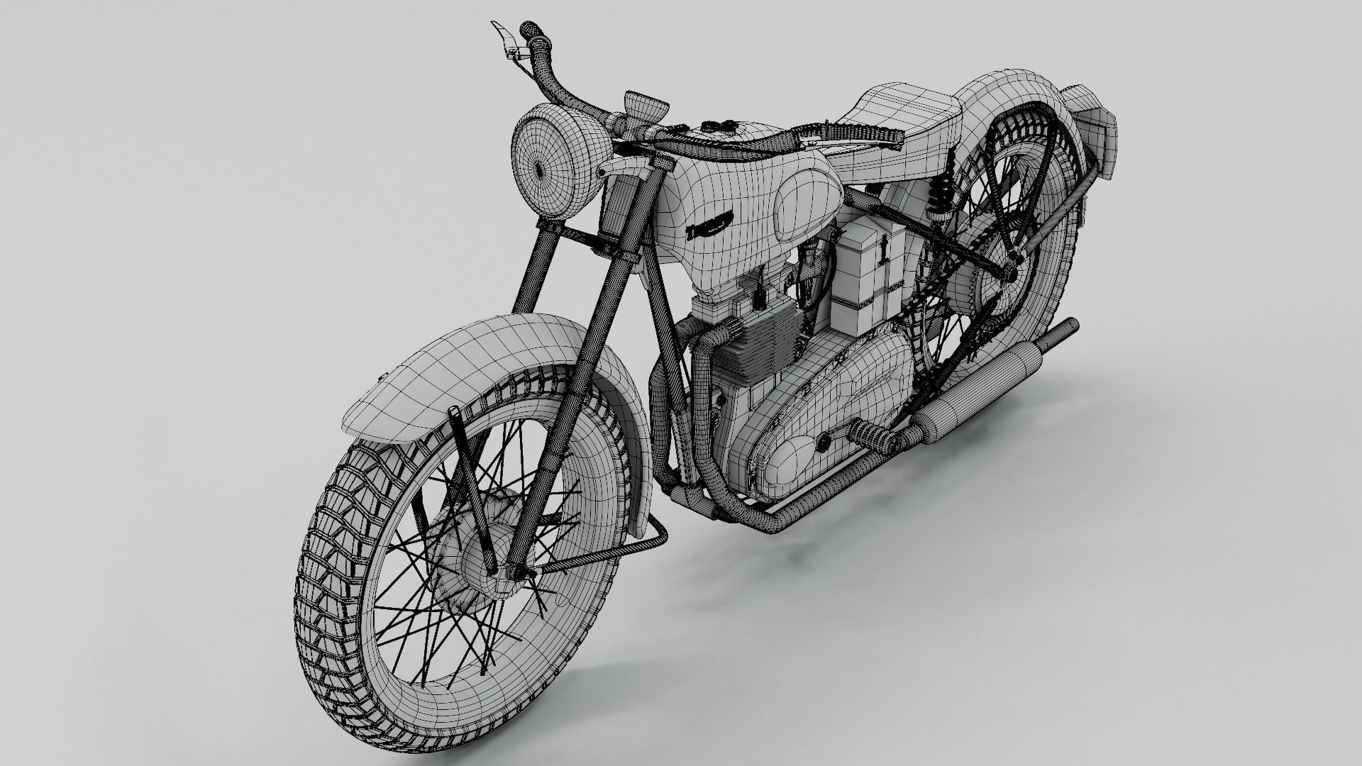 1948 Triumph Speed Twin 3D model_8
