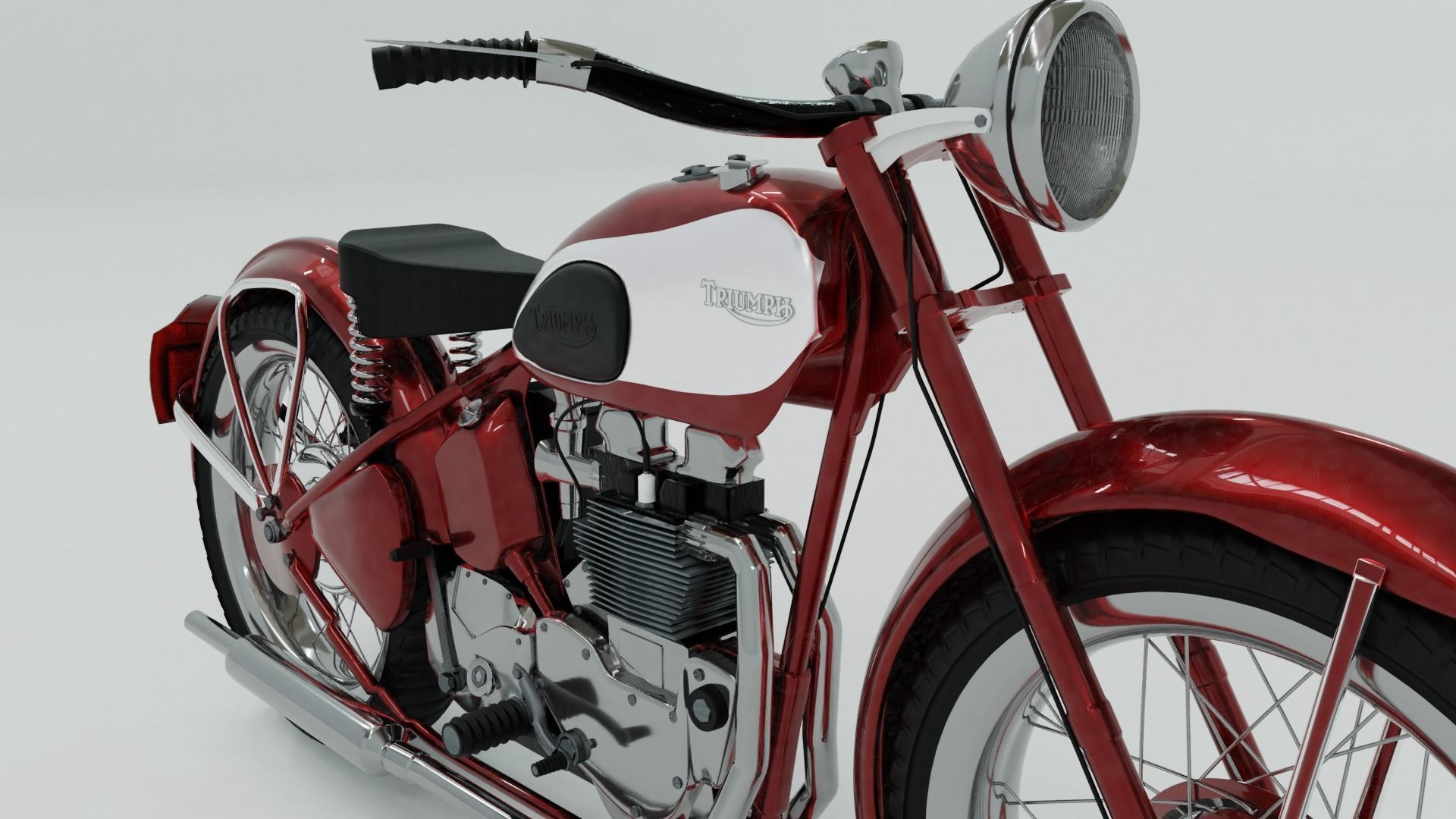 1948 Triumph Speed Twin 3D model_4