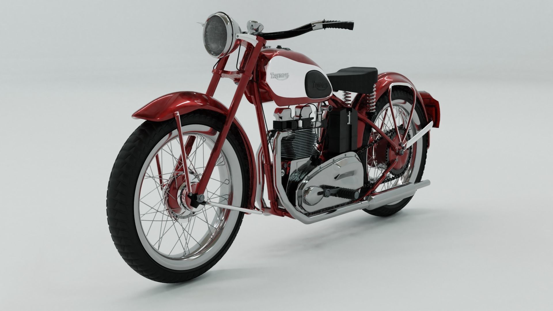 1948 Triumph Speed Twin 3D model_1