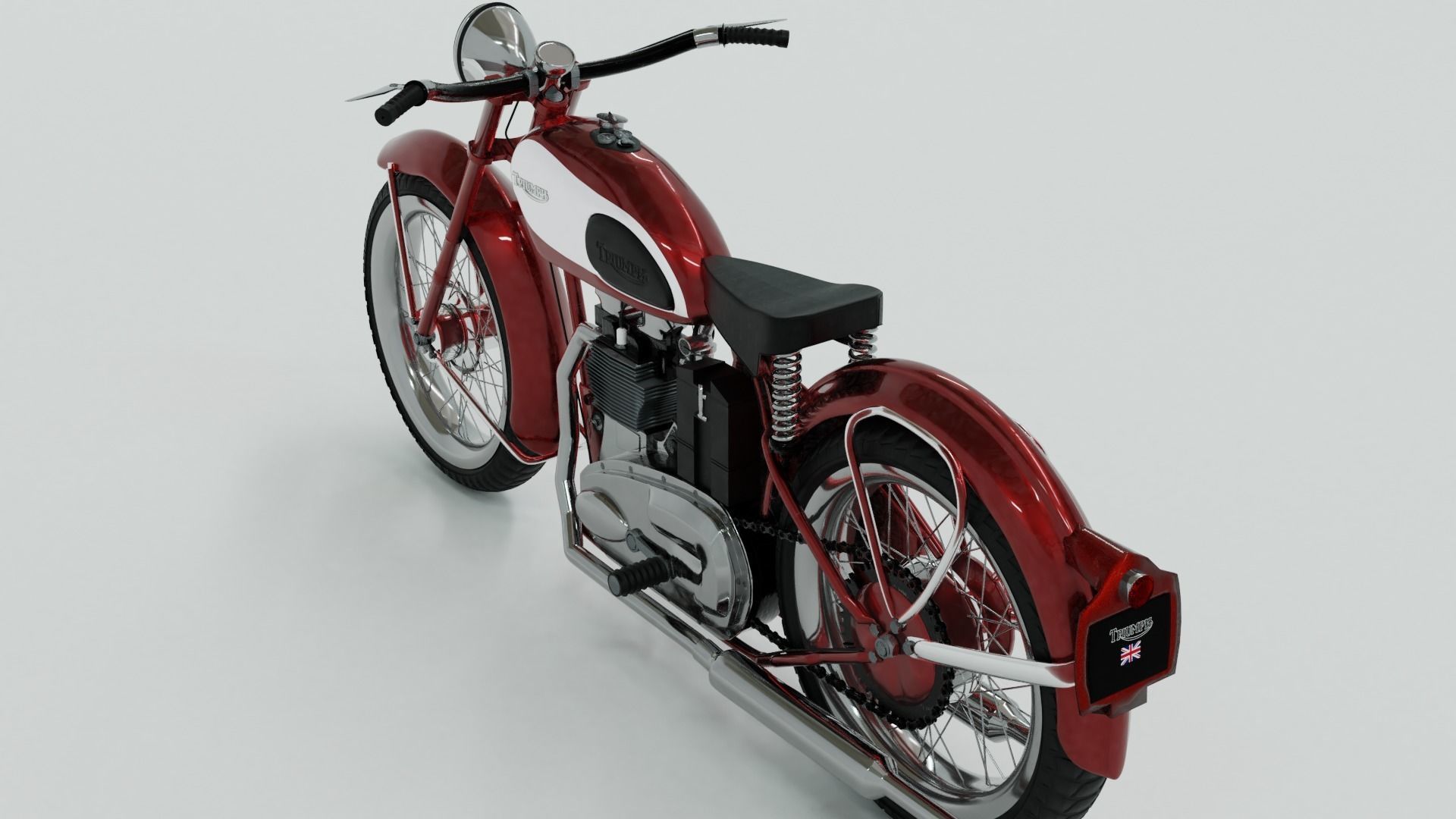 1948 Triumph Speed Twin 3D model_2