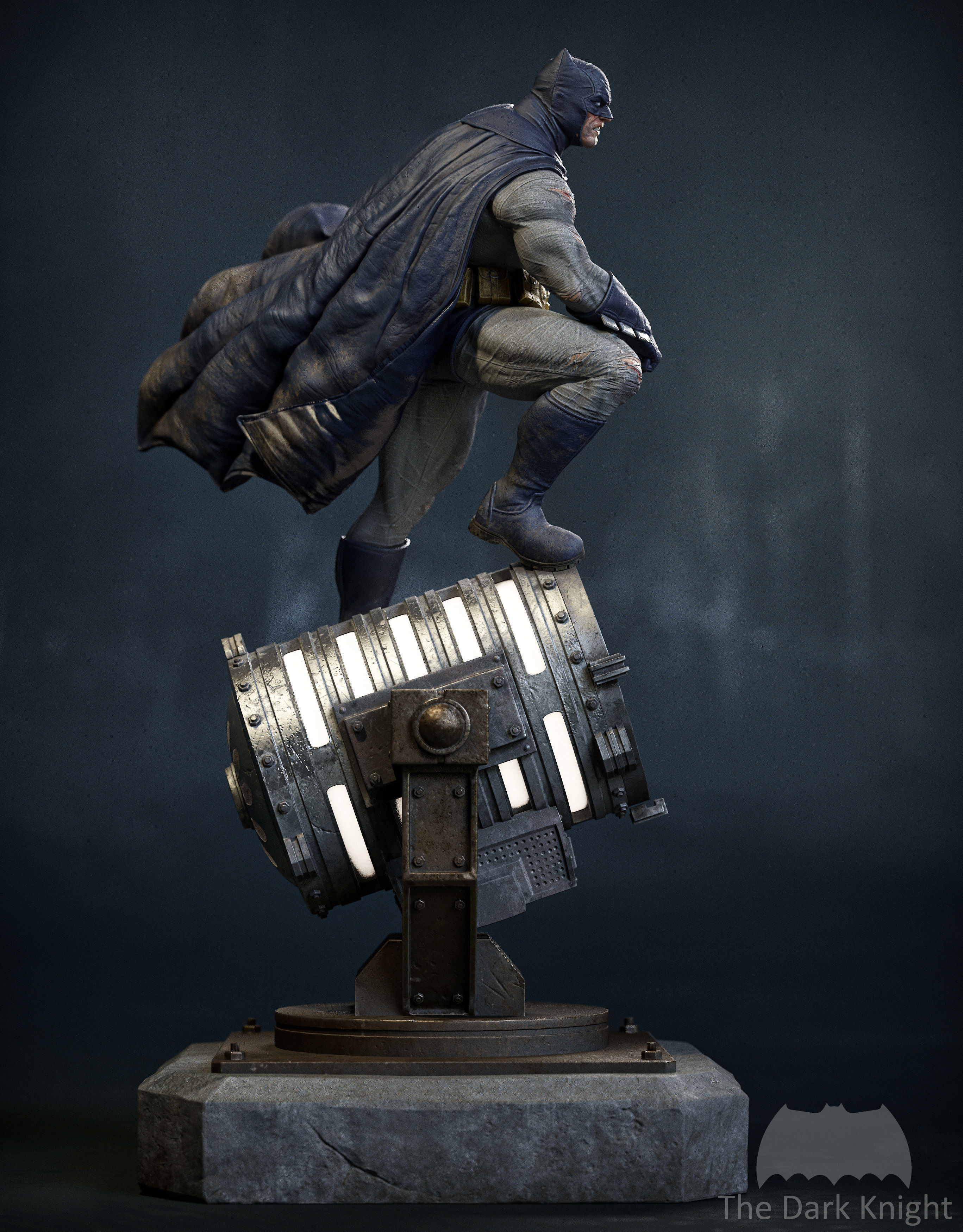 Batman on the Bat Signal Collectible  3D print model_6