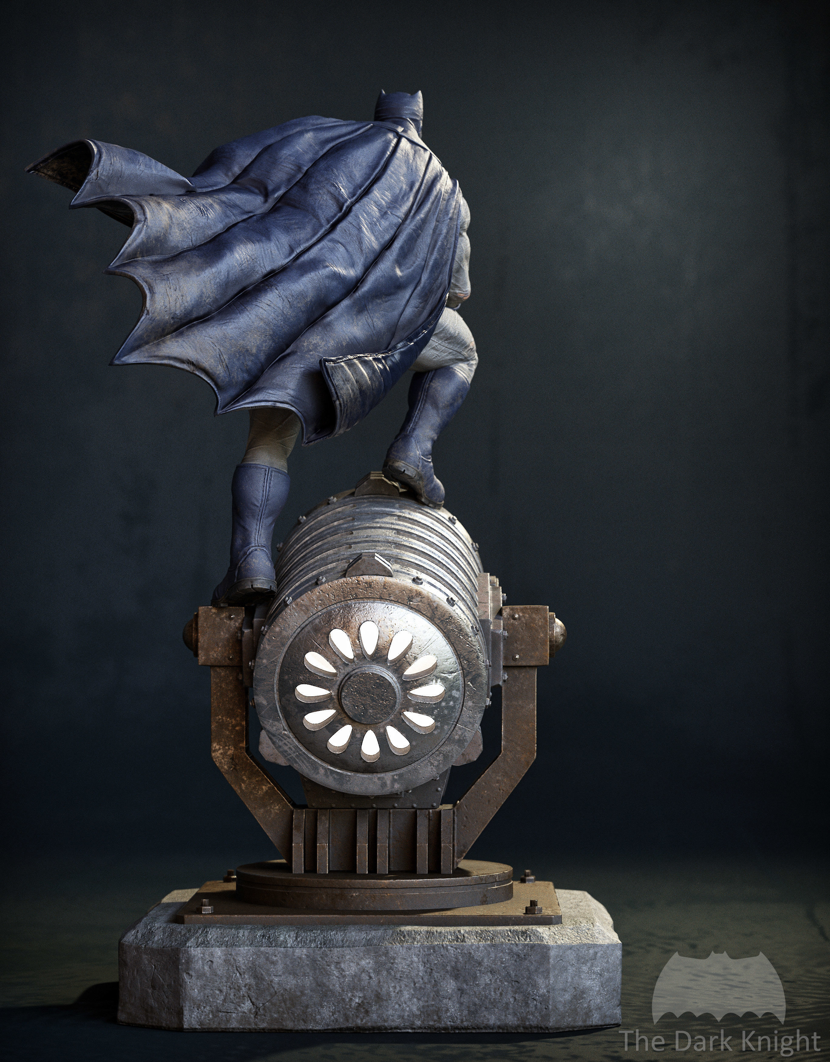 Batman on the Bat Signal Collectible  3D print model_9